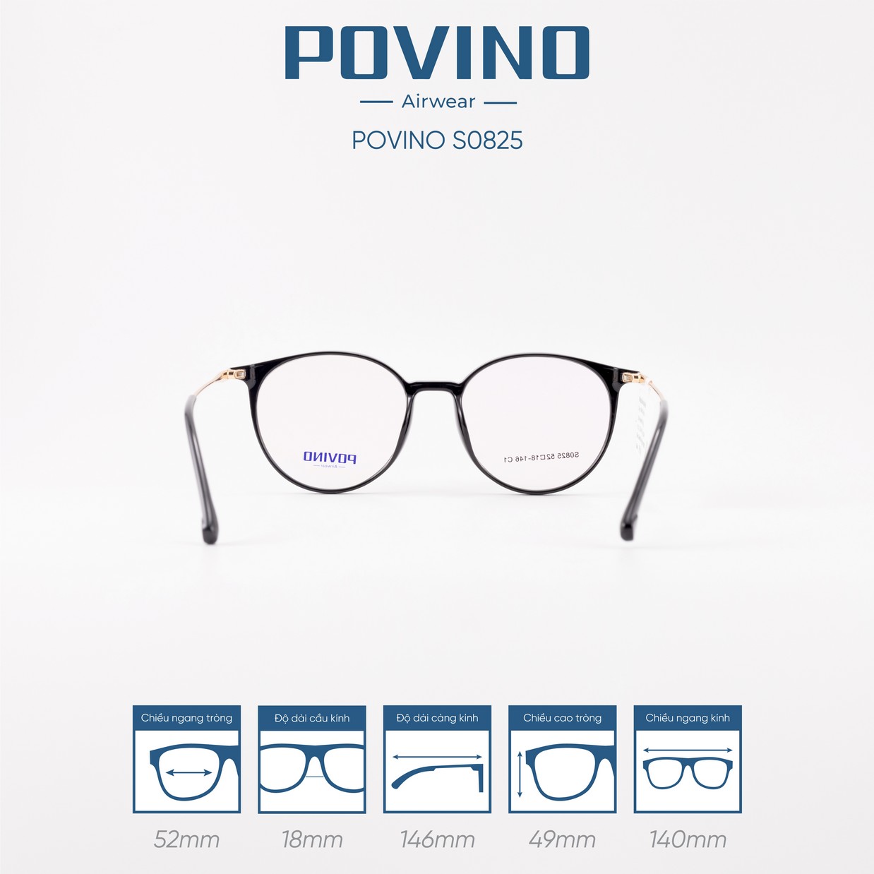 Gọng kính POVINO 0825 - Ảnh 5