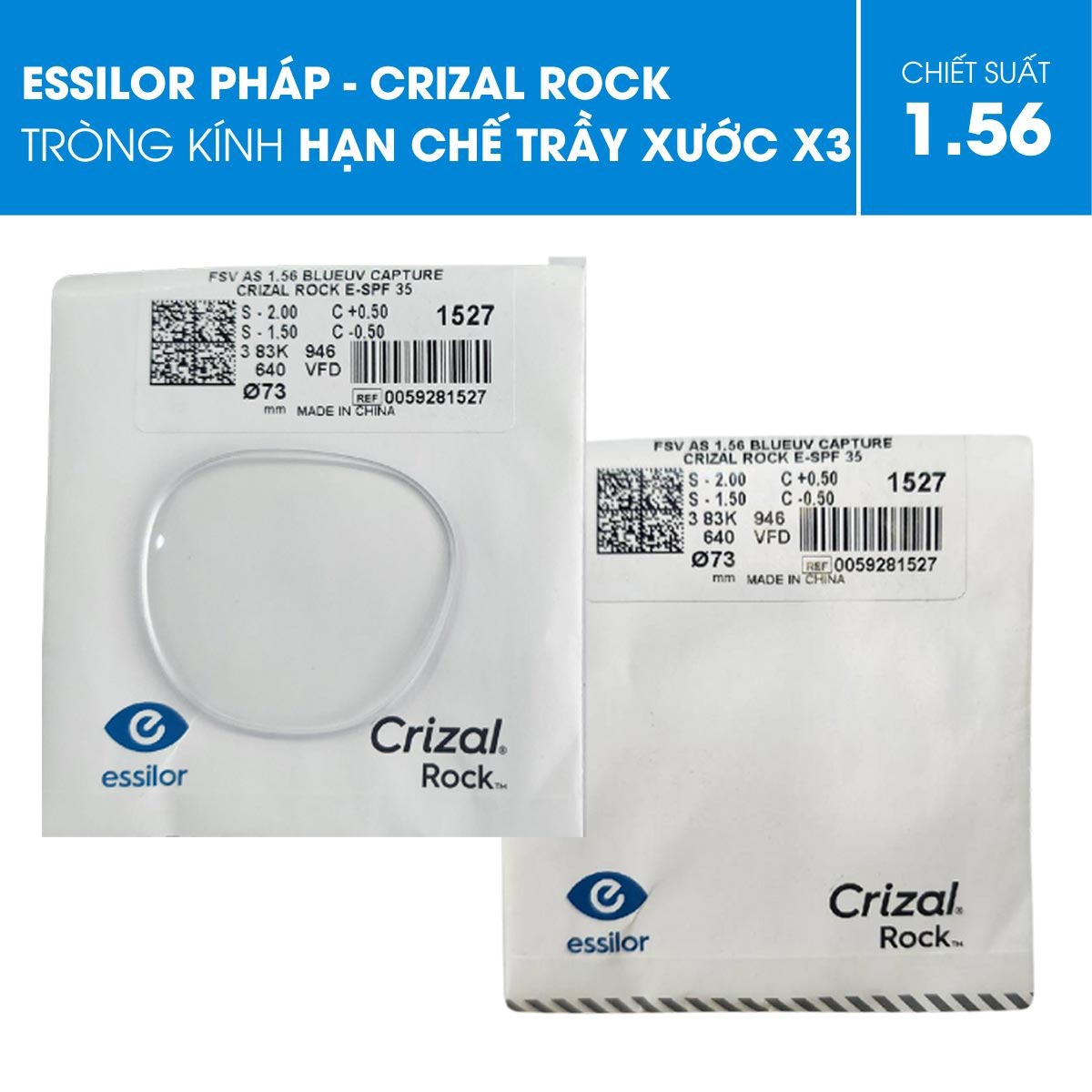 Tròng kính Essilor Crizal Rock - Ảnh 3