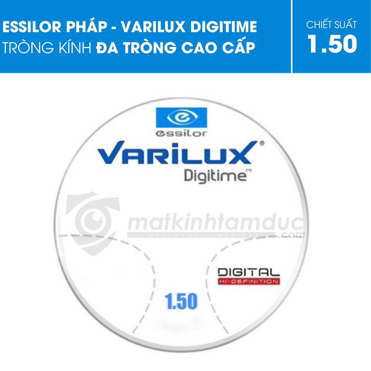 Tròng kính đa tròng văn phòng Essilor Varilux Digitime - Ảnh 6