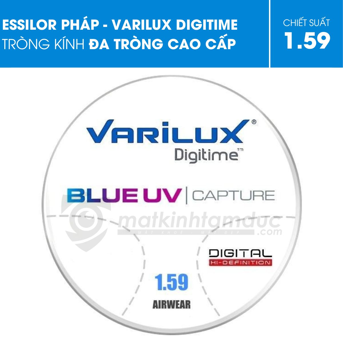 Tròng kính đa tròng văn phòng Essilor Varilux Digitime - Ảnh 8