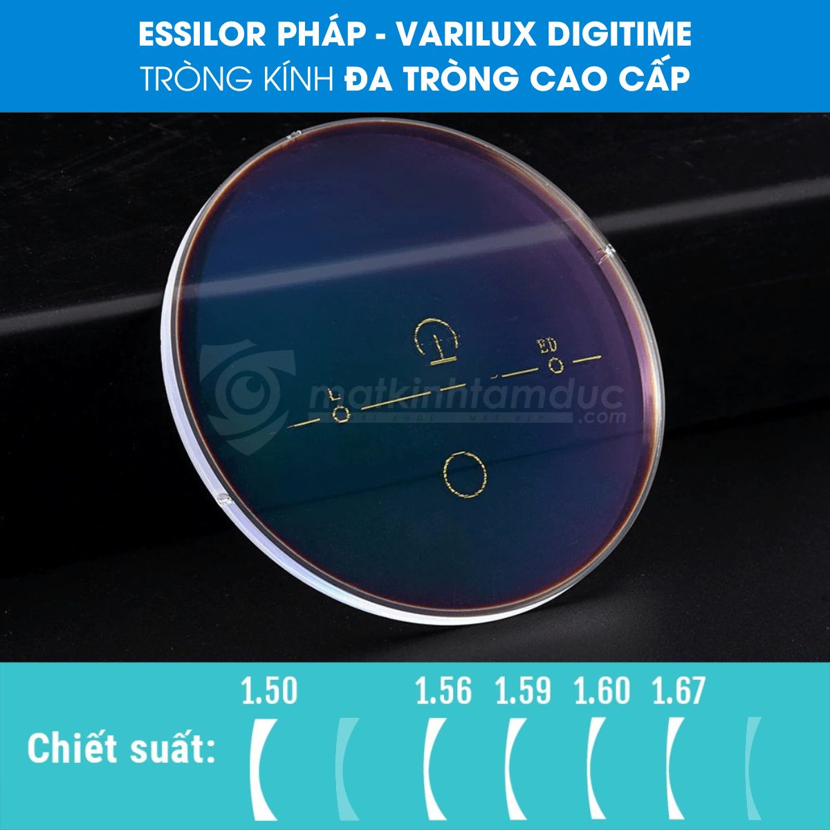 Tròng kính đa tròng văn phòng Essilor Varilux Digitime - Ảnh 4