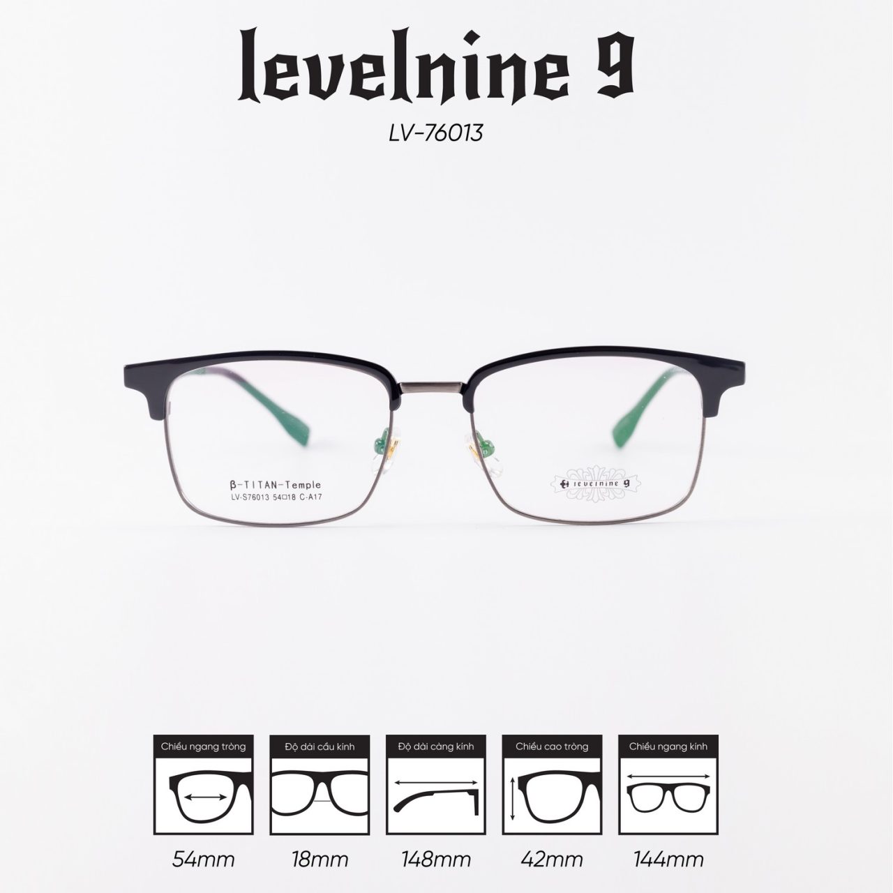 Gọng kính LEVELNINE LV-76013 - Ảnh 1