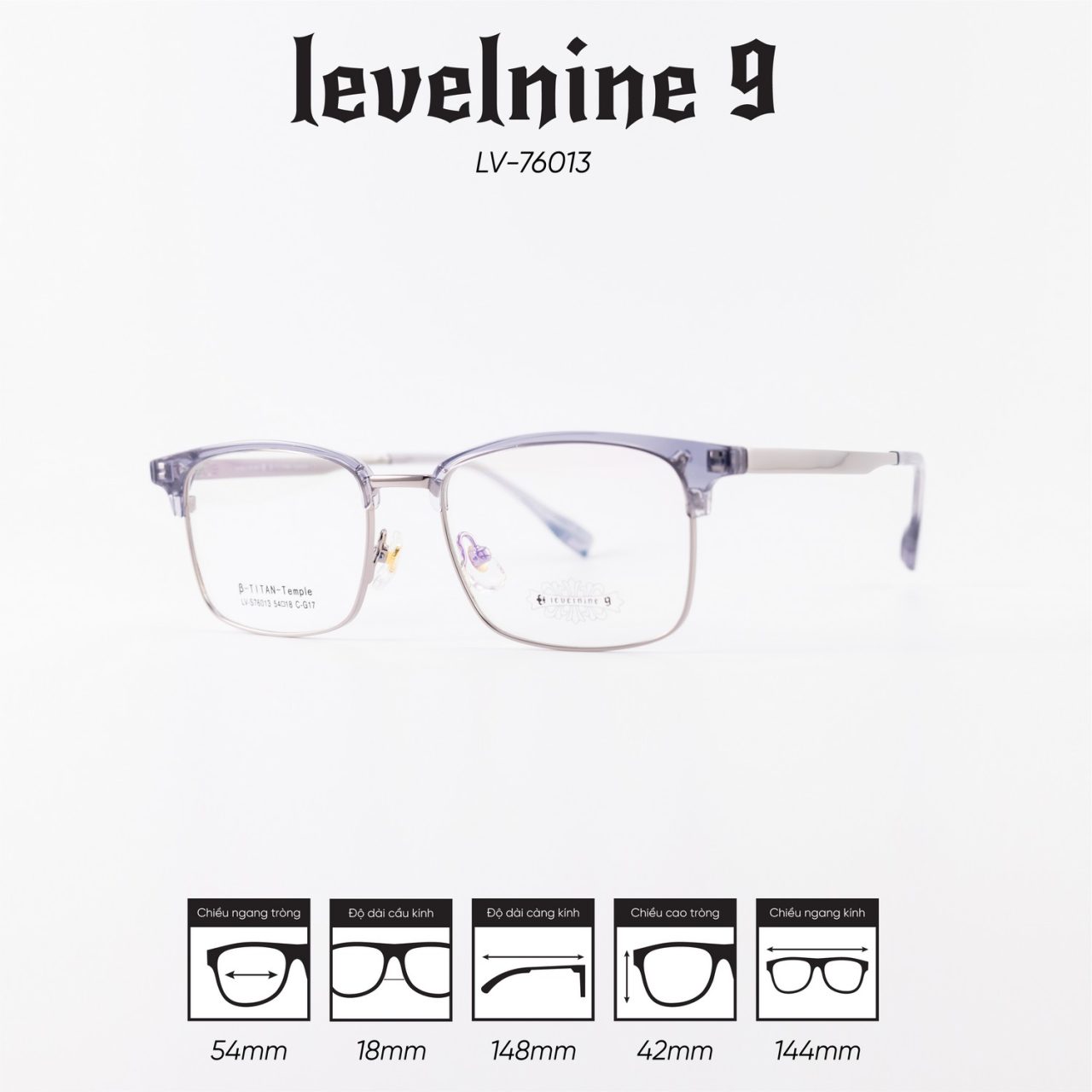 Gọng kính LEVELNINE LV-76013 - Ảnh 8