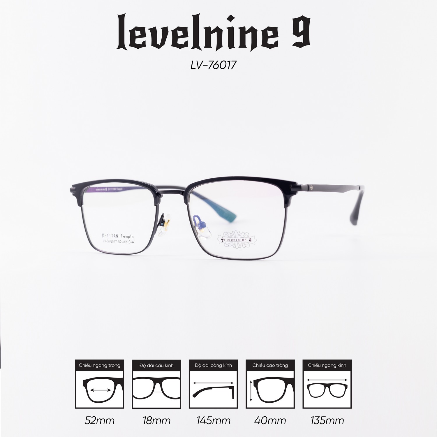 Gọng kính LEVELNINE LV-76017 - Ảnh 5
