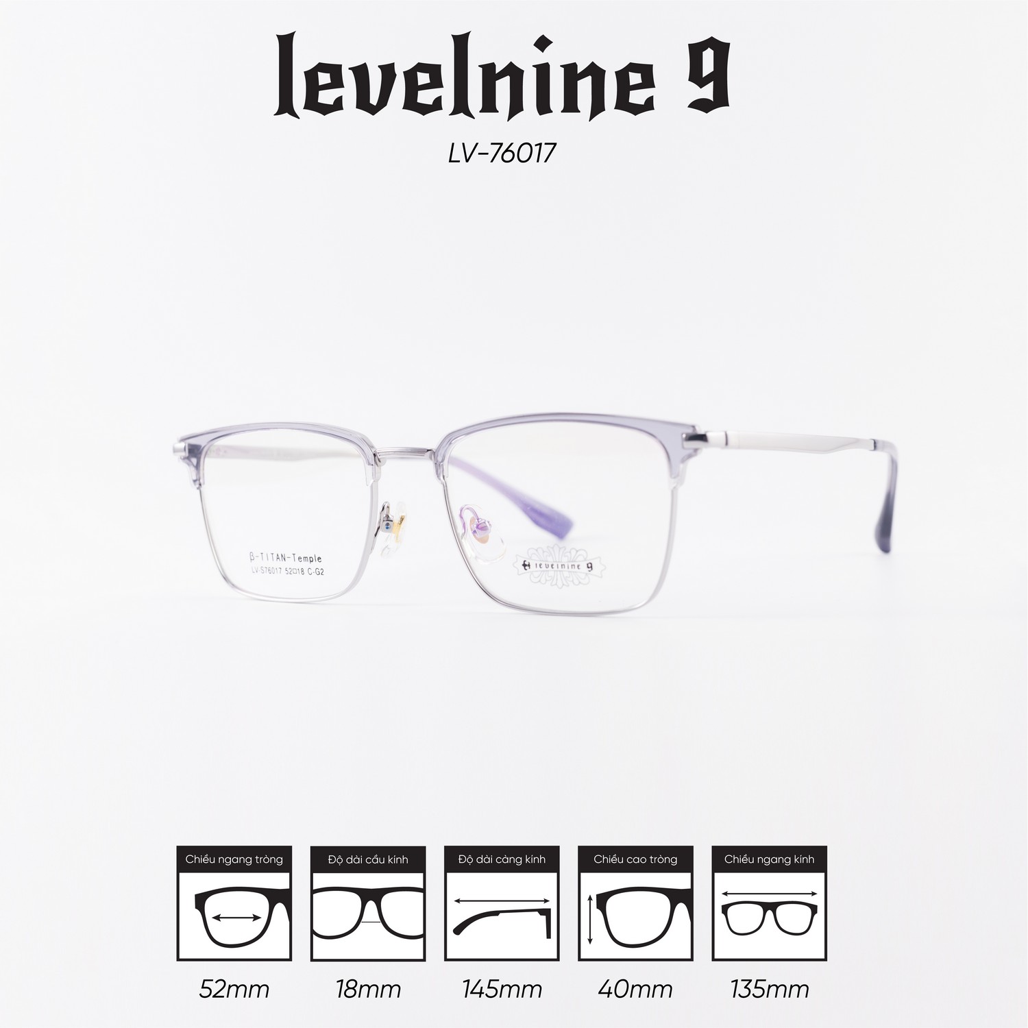 Gọng kính LEVELNINE LV-76017 - Ảnh 4