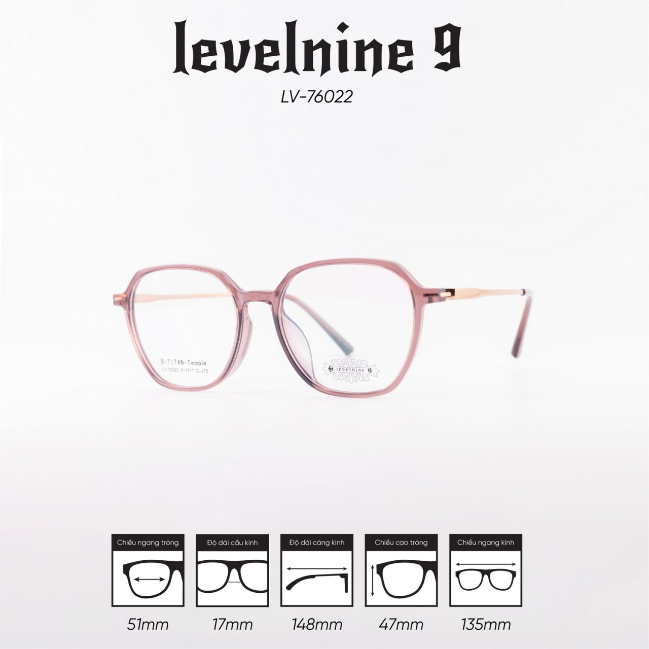 Gọng kính LEVELNINE LV-76022 - Ảnh 4