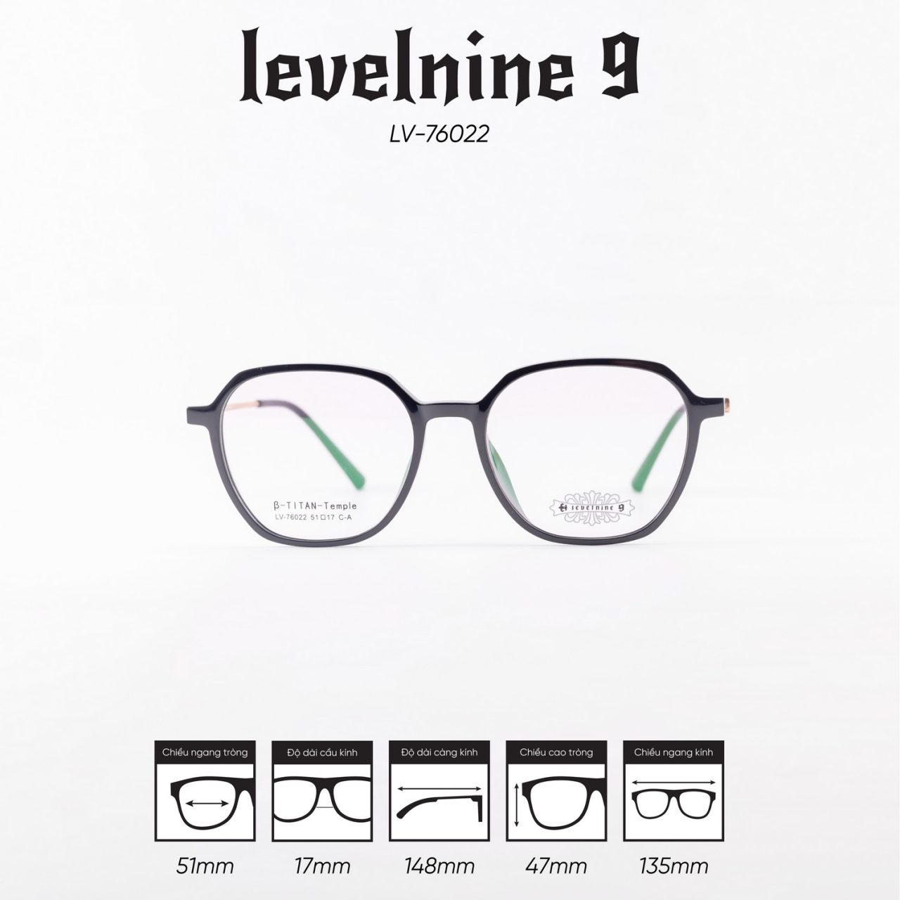 Gọng kính LEVELNINE LV-76022 - Ảnh 1