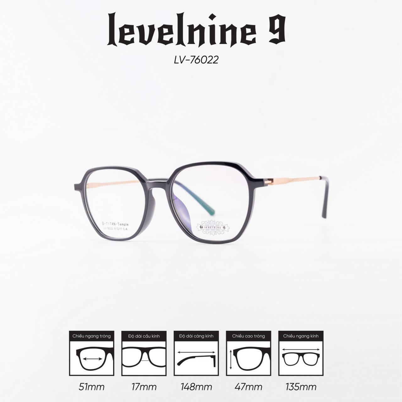 Gọng kính LEVELNINE LV-76022 - Ảnh 5