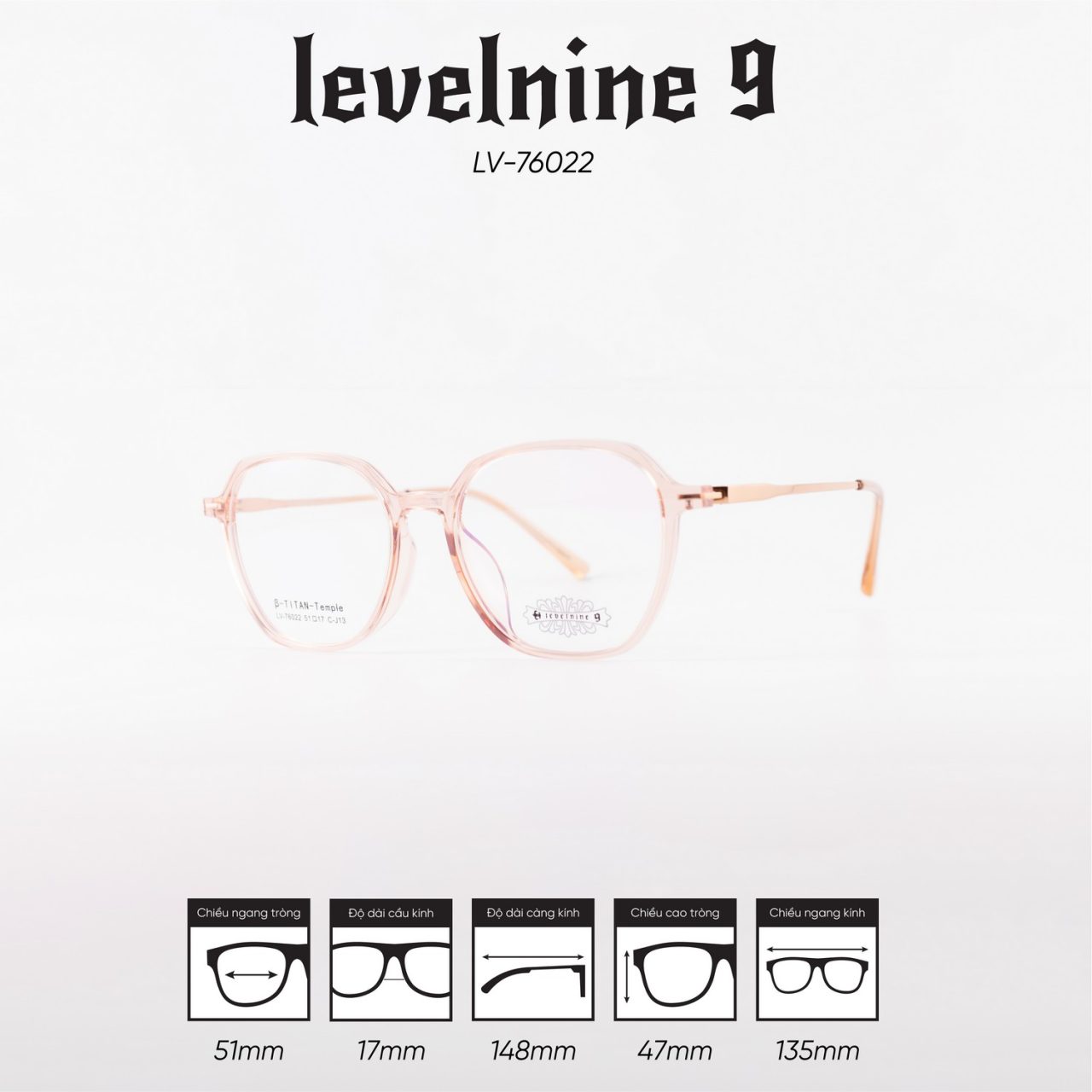 Gọng kính LEVELNINE LV-76022 - Ảnh 6
