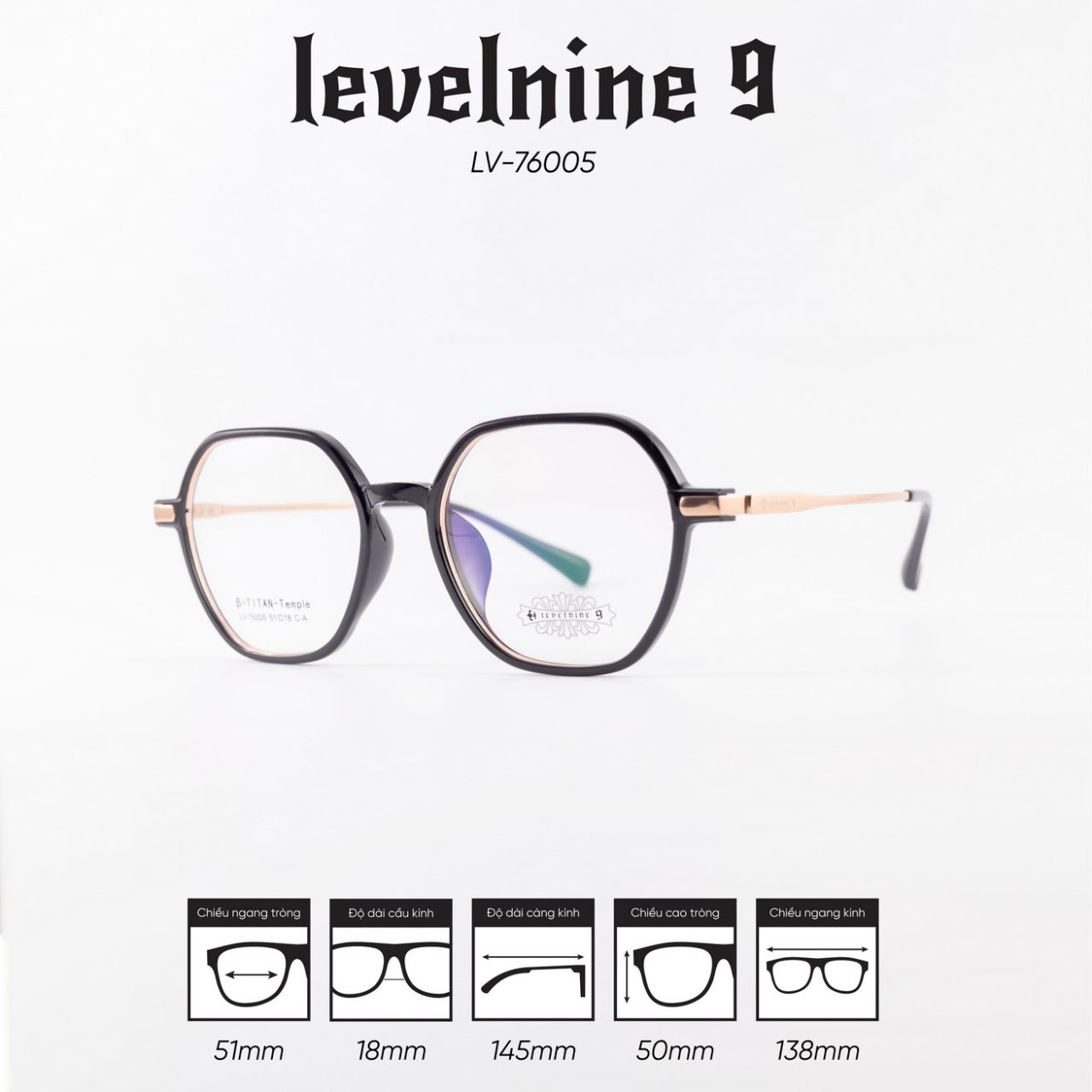 Gọng kính LEVELNINE LV-76005 - Ảnh 8