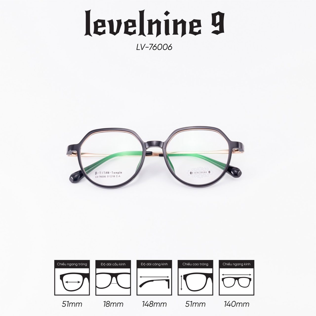 Gọng kính LEVELNINE LV-76006 - Ảnh 2