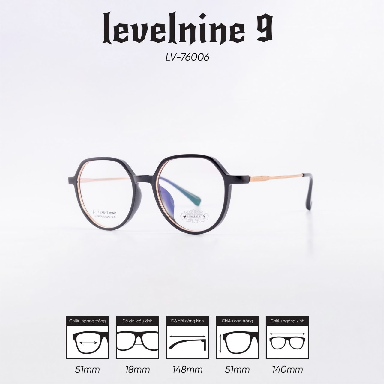 Gọng kính LEVELNINE LV-76006 - Ảnh 6