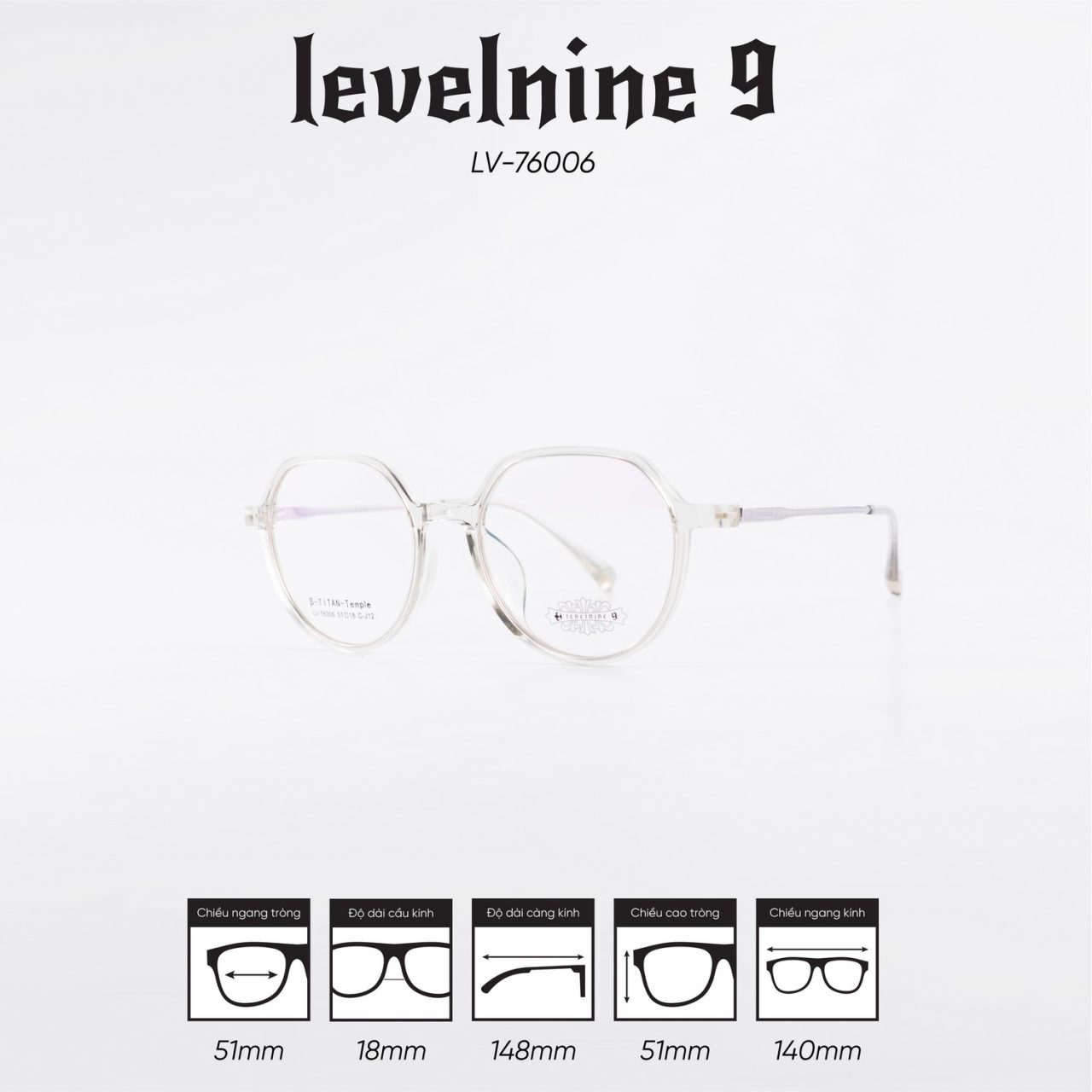 Gọng kính LEVELNINE LV-76006 - Ảnh 5