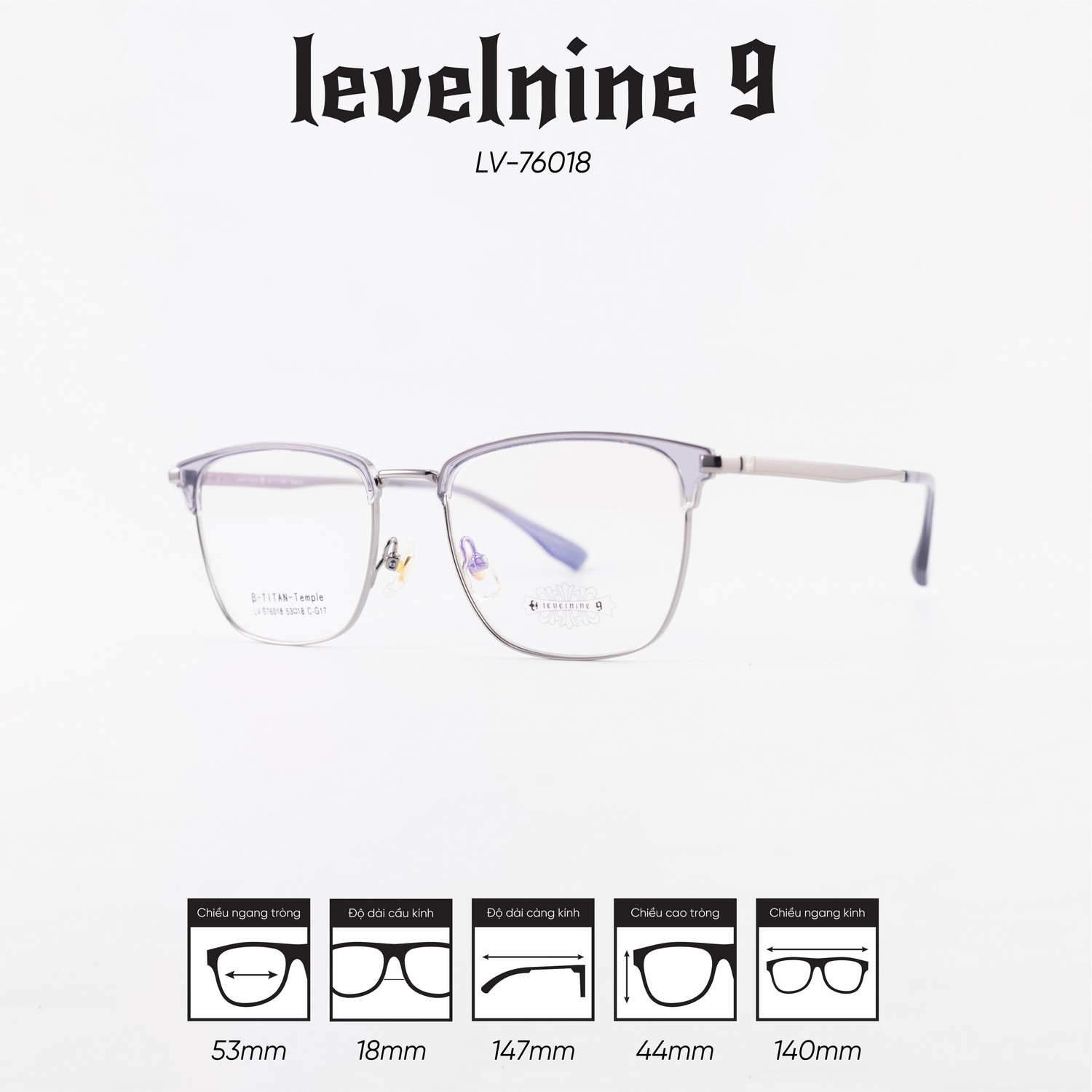 Gọng kính LEVELNINE LV-76018 - Ảnh 5