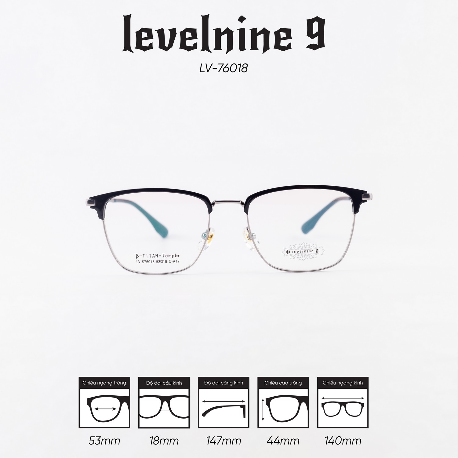 Gọng kính LEVELNINE LV-76018 - Ảnh 1