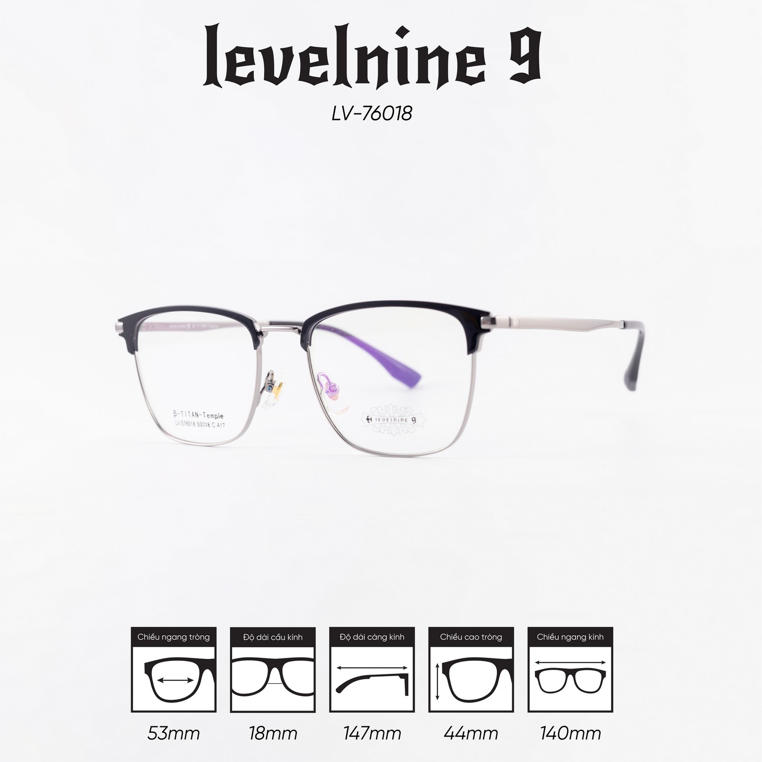 Gọng kính LEVELNINE LV-76018 - Ảnh 6