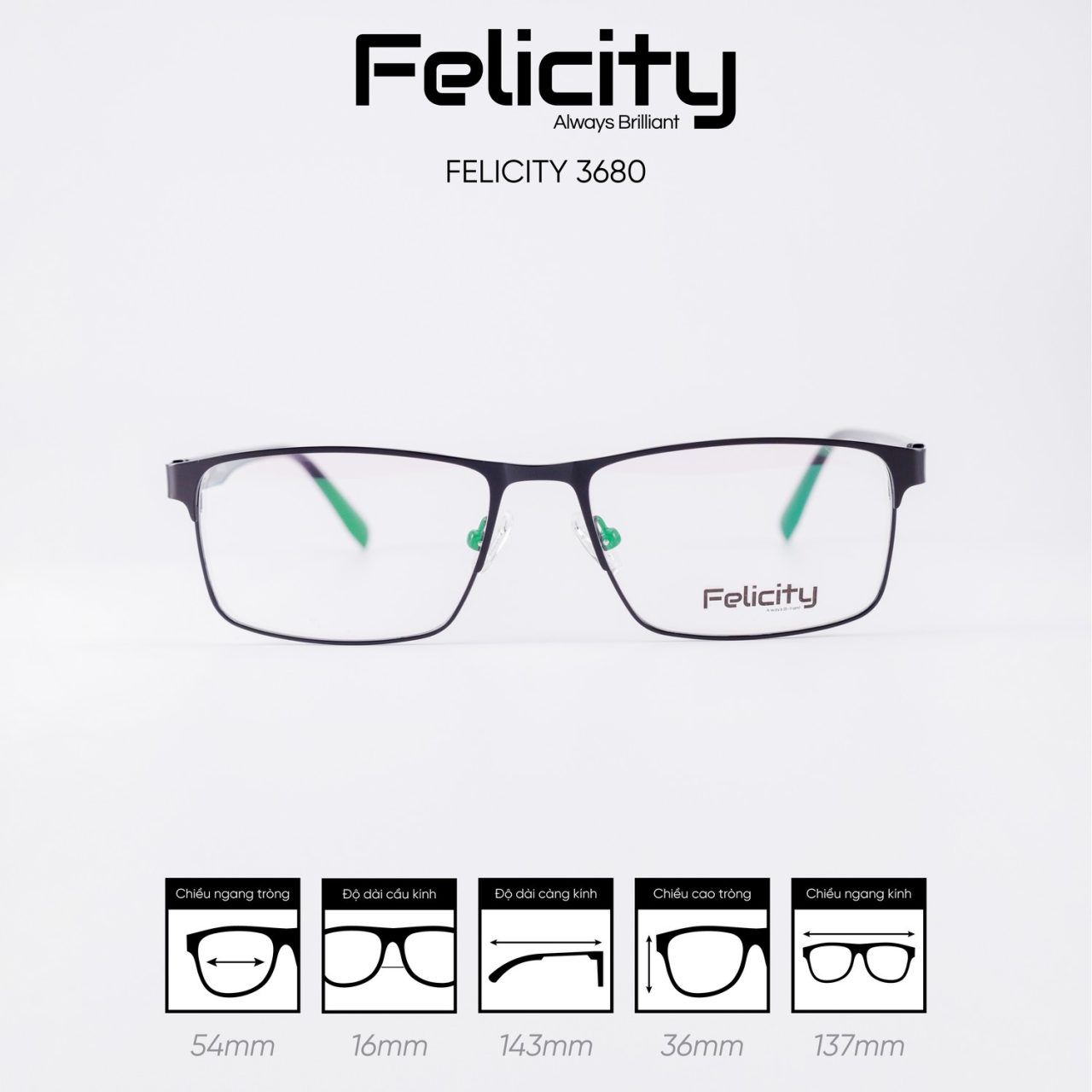 Gọng kính FELICITY 3680 - Ảnh 1