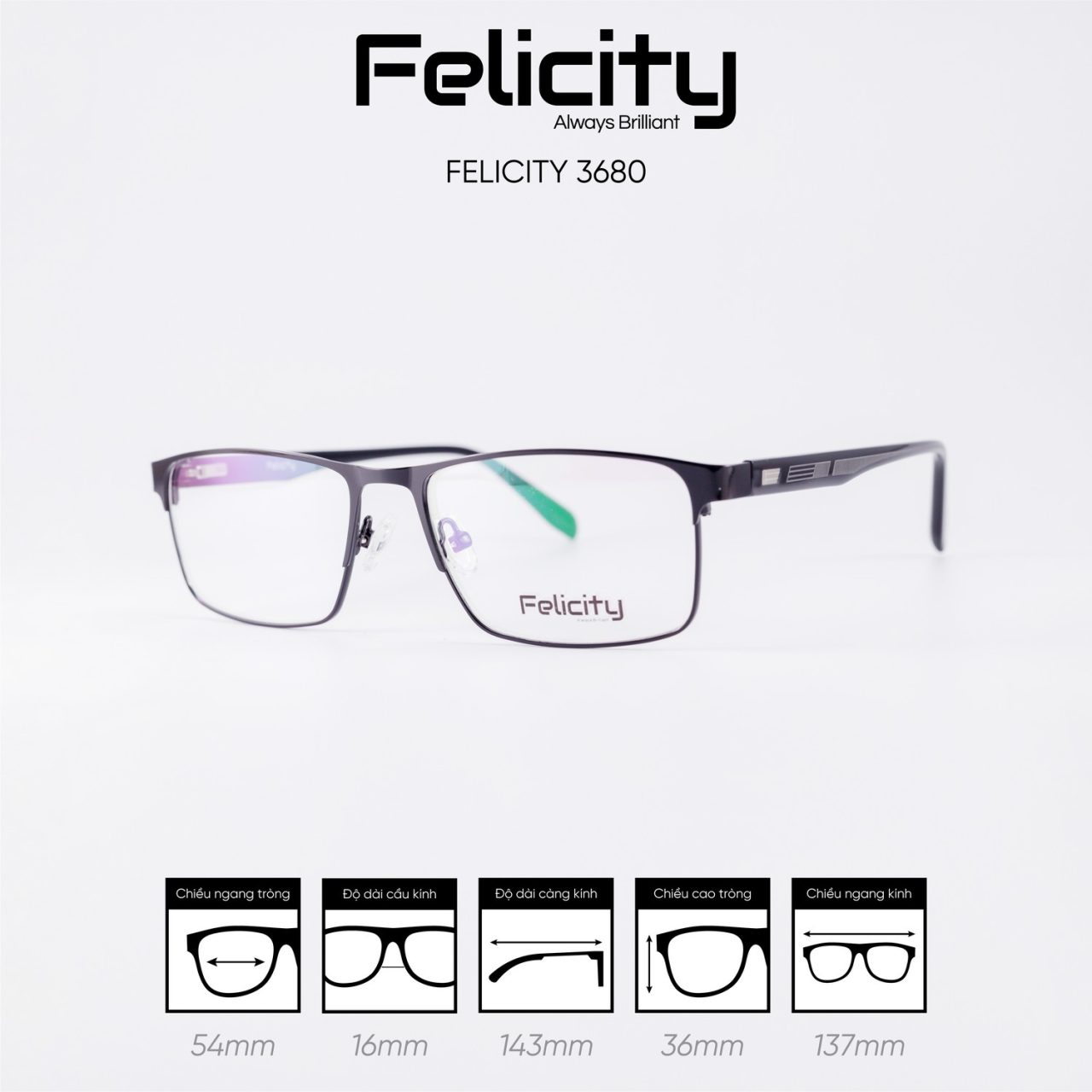 Gọng kính FELICITY 3680 - Ảnh 4