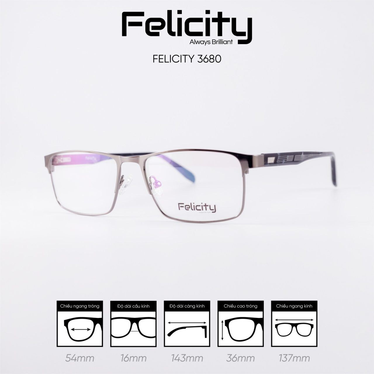 Gọng kính FELICITY 3680 - Ảnh 3