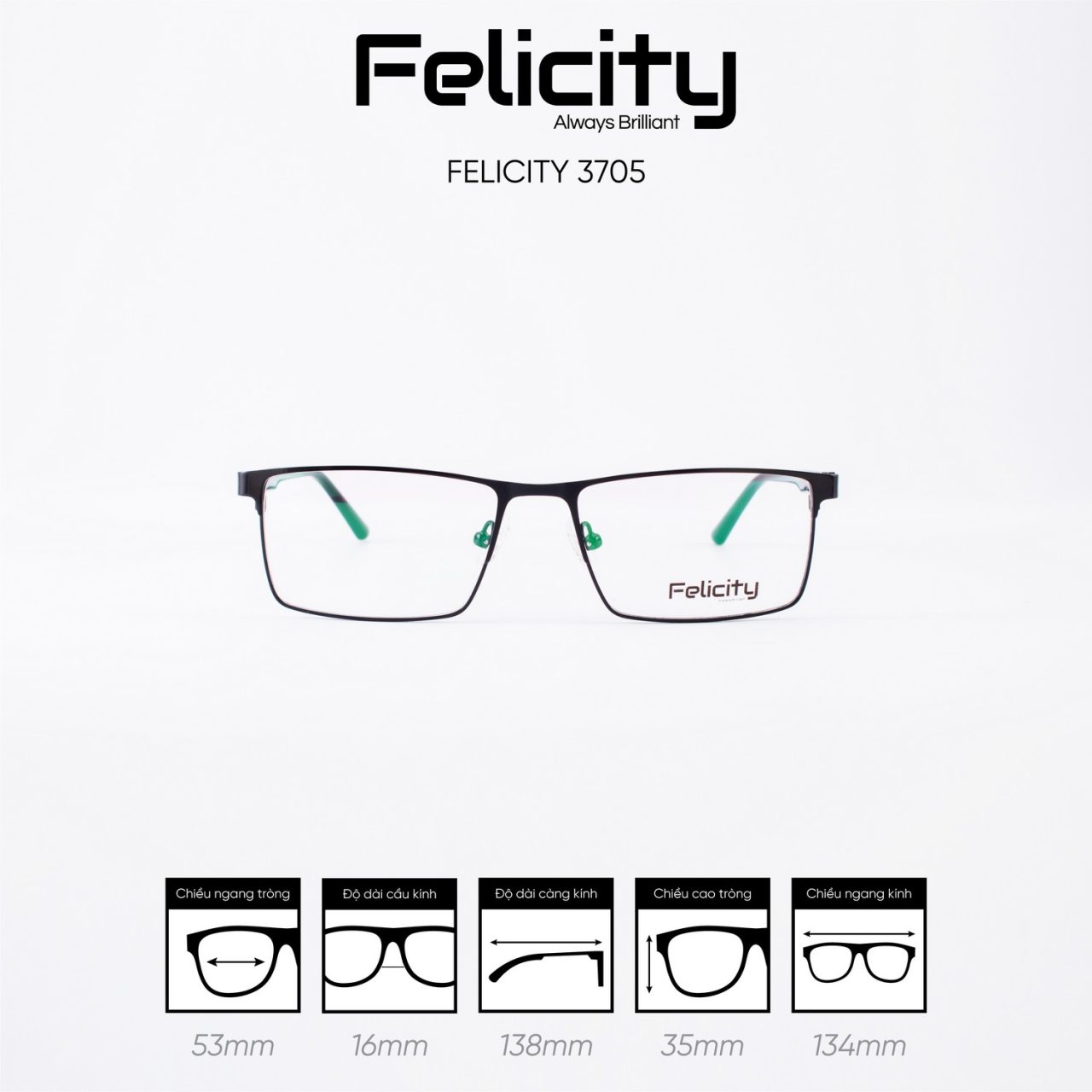 Gọng kính FELICITY 3705 - Ảnh 1
