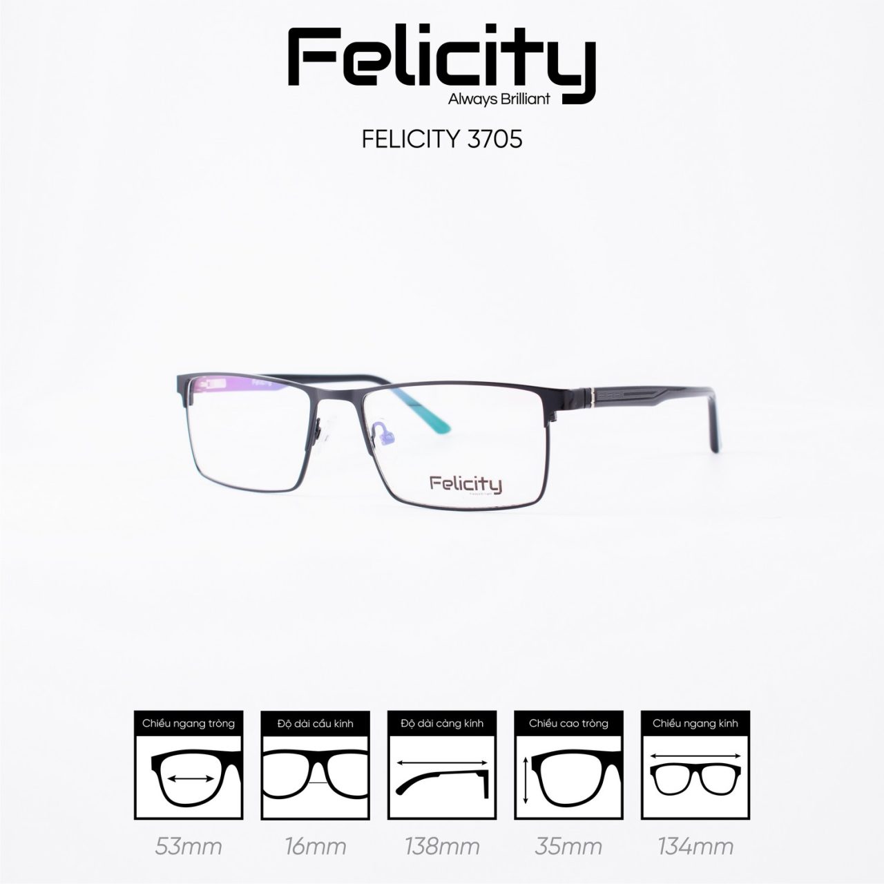 Gọng kính FELICITY 3705 - Ảnh 5