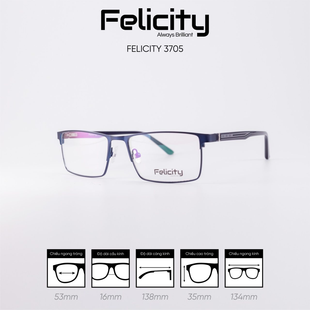 Gọng kính FELICITY 3705 - Ảnh 3