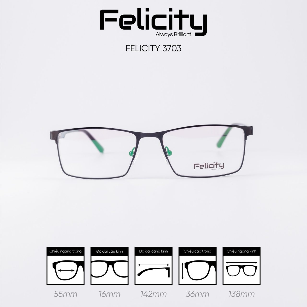 Gọng kính FELICITY 3703 - Ảnh 1