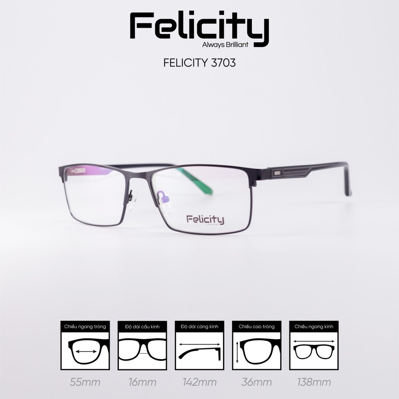Gọng kính FELICITY 3703 - Ảnh 3