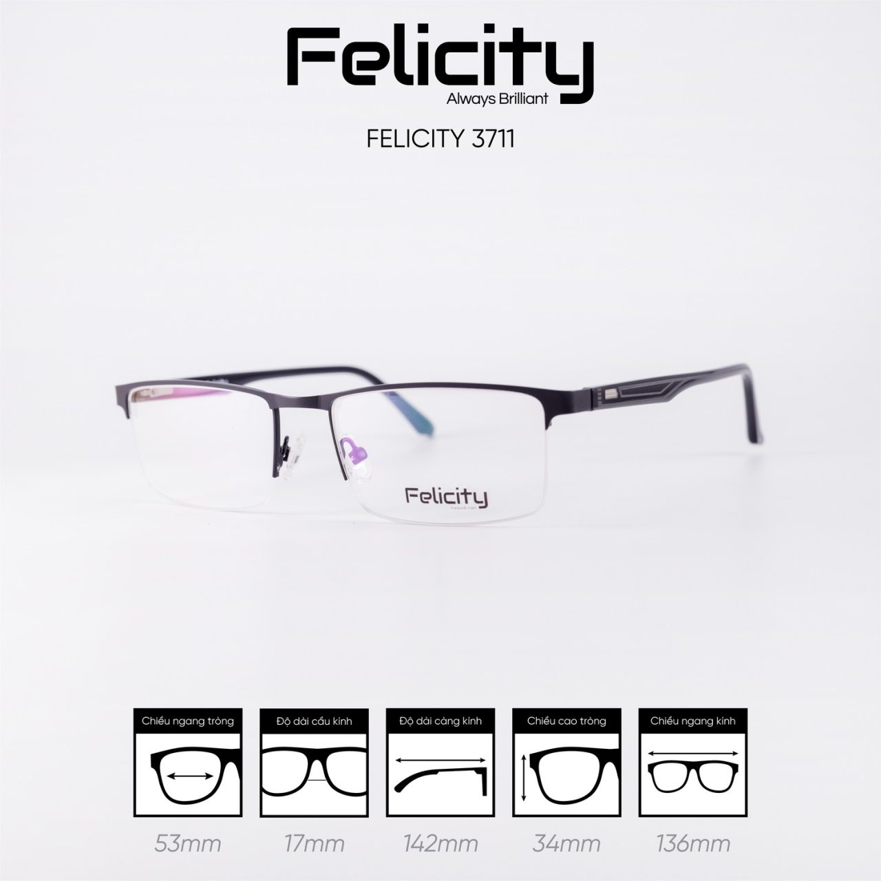 Gọng kính FELICITY 3711 - Ảnh 3