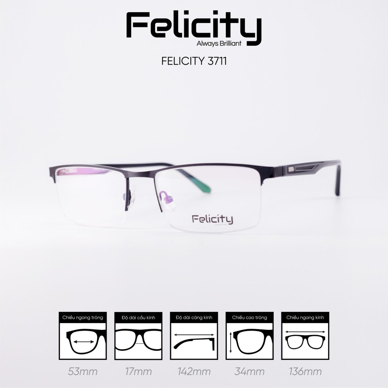 Gọng kính FELICITY 3711 - Ảnh 4