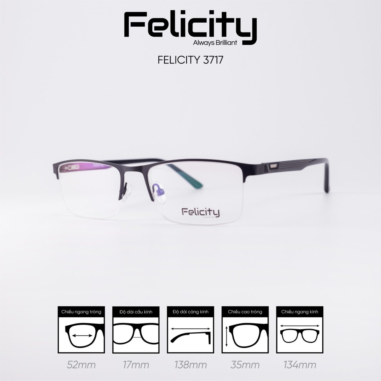 Gọng kính FELICITY 3717 - Ảnh 4