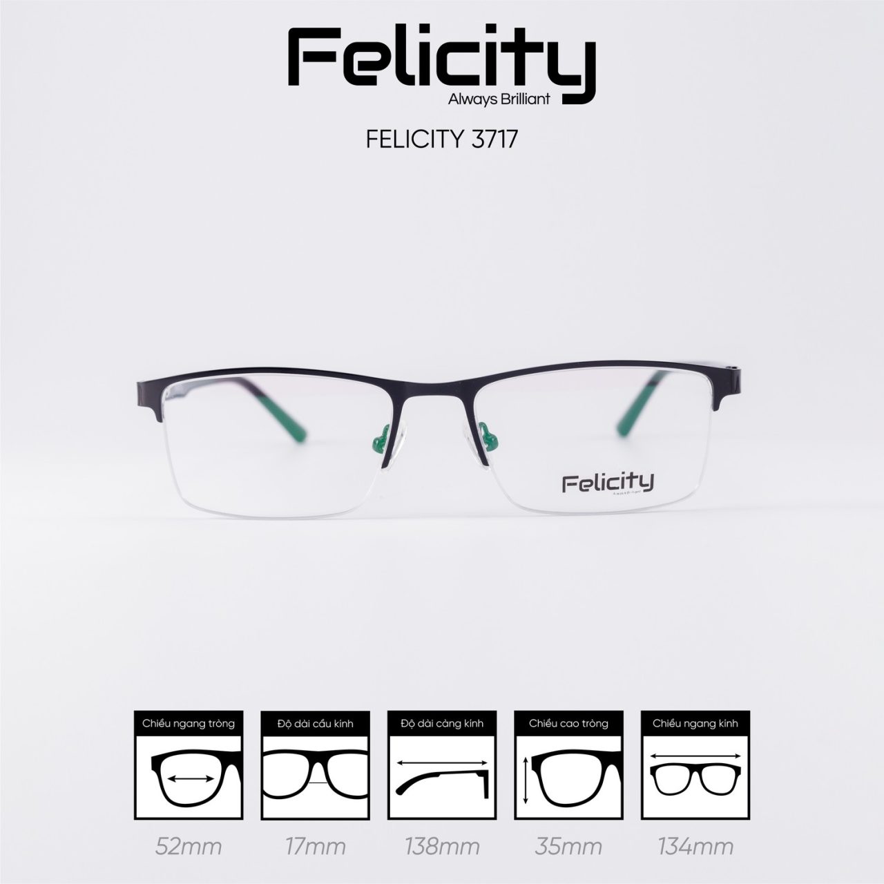 Gọng kính FELICITY 3717 - Ảnh 1