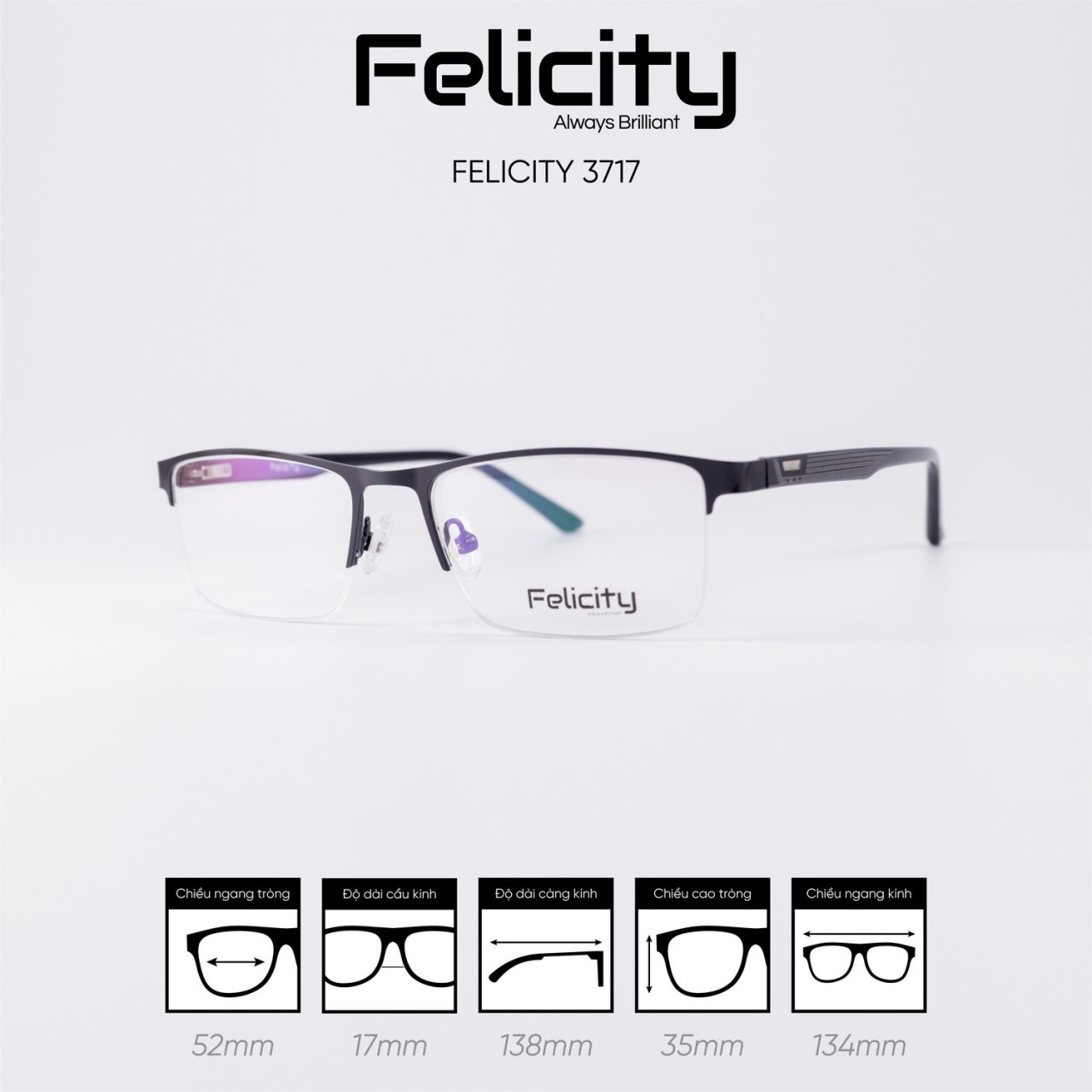 Gọng kính FELICITY 3717 - Ảnh 3