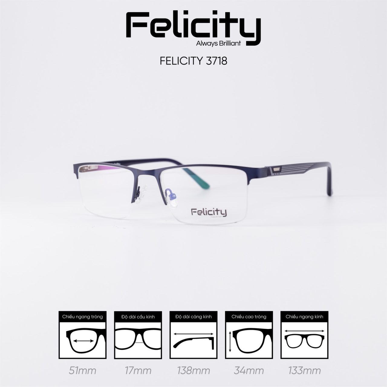 Gọng kính FELICITY 3718 - Ảnh 6