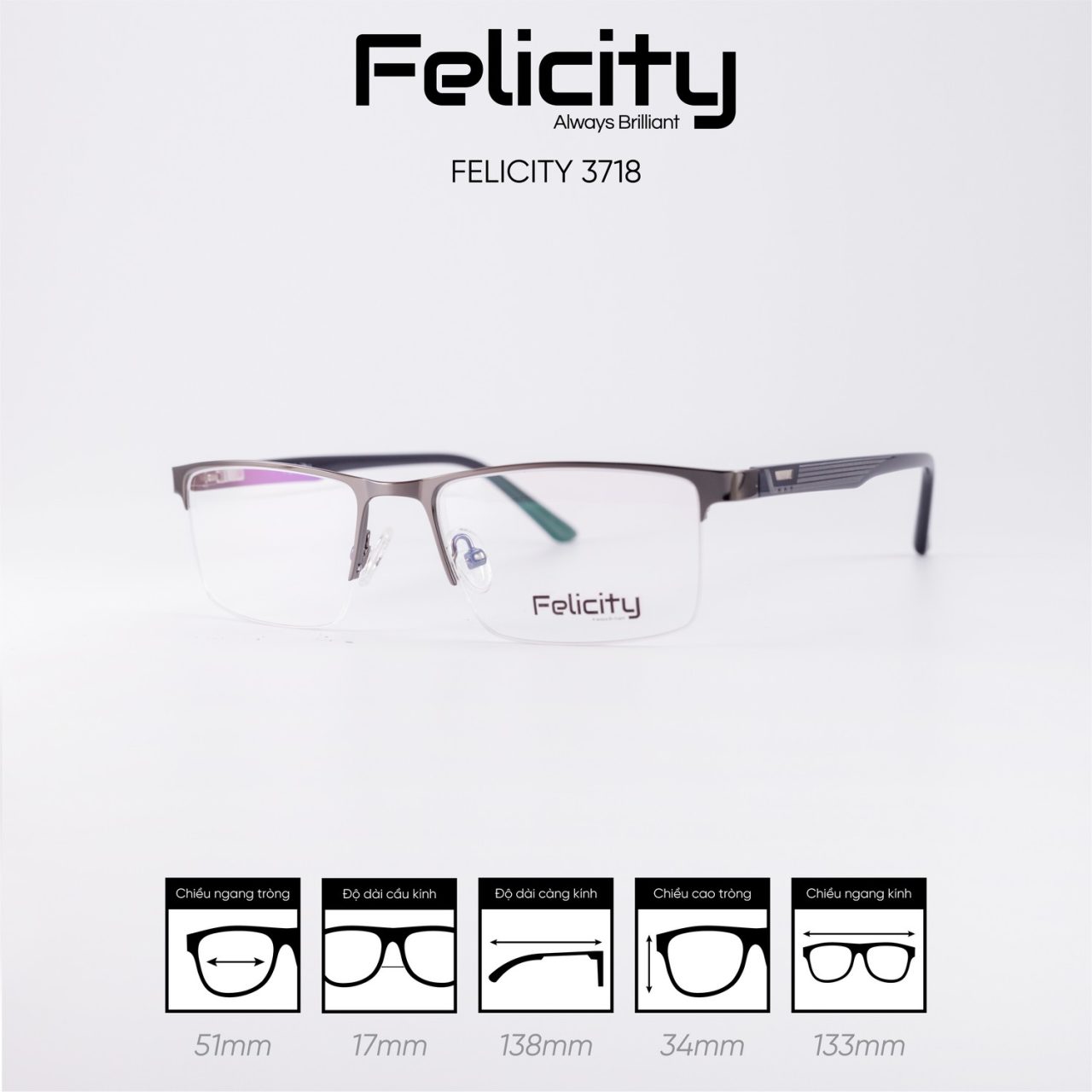 Gọng kính FELICITY 3718 - Ảnh 5