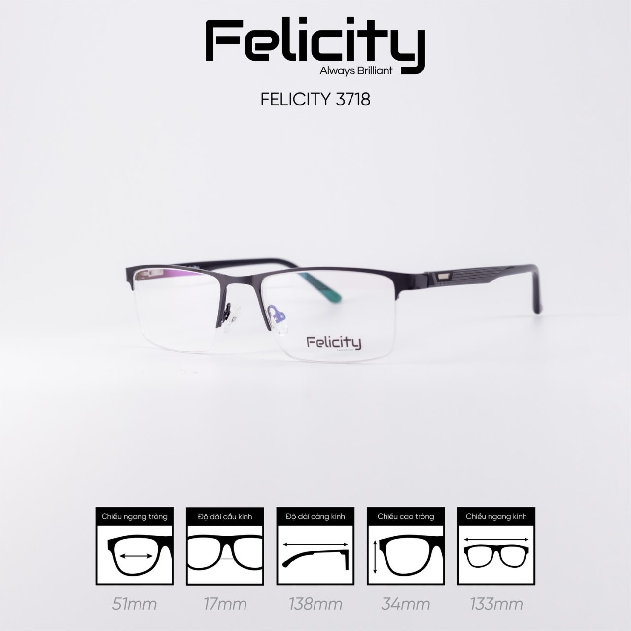 Gọng kính FELICITY 3718 - Ảnh 4