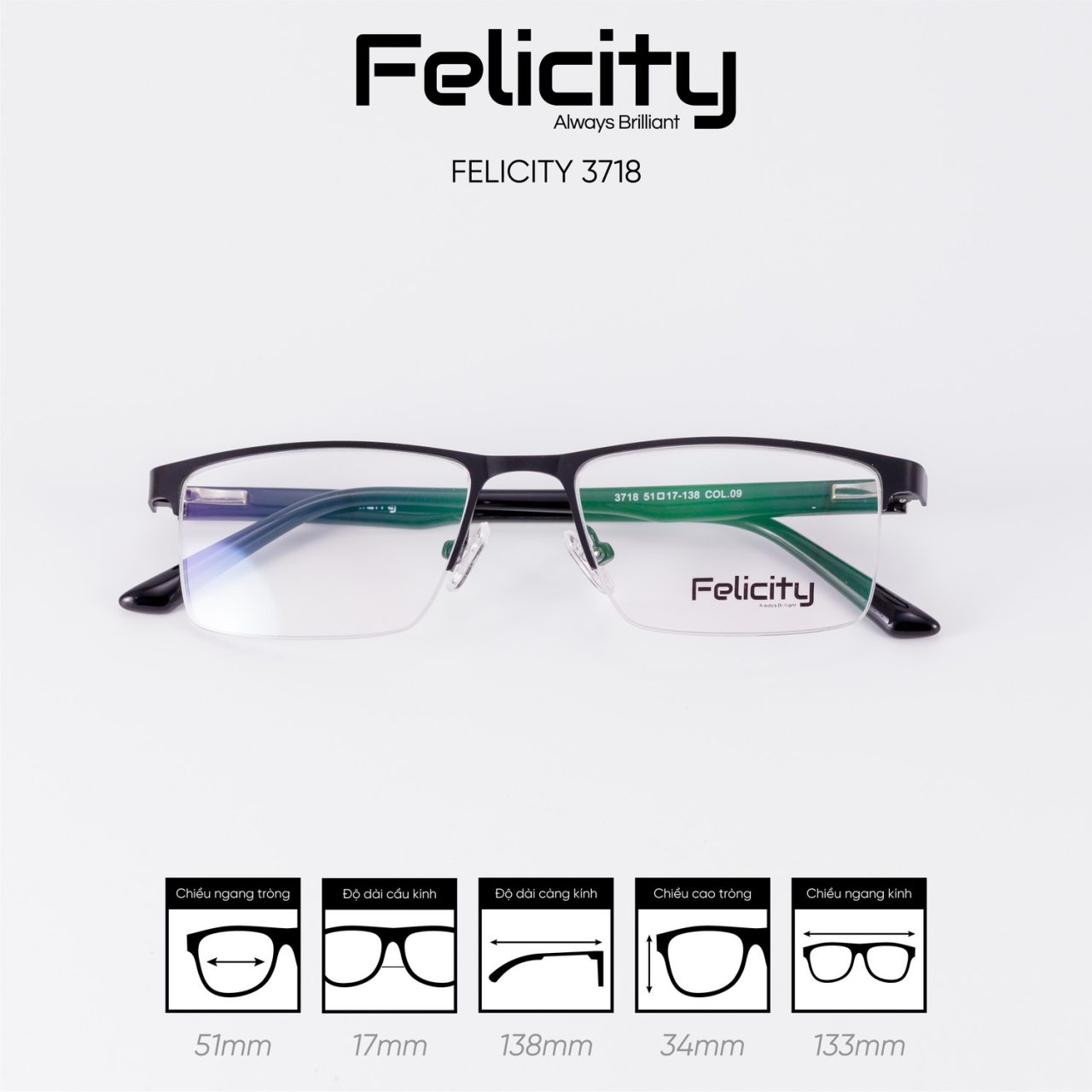 Gọng kính FELICITY 3718 - Ảnh 7