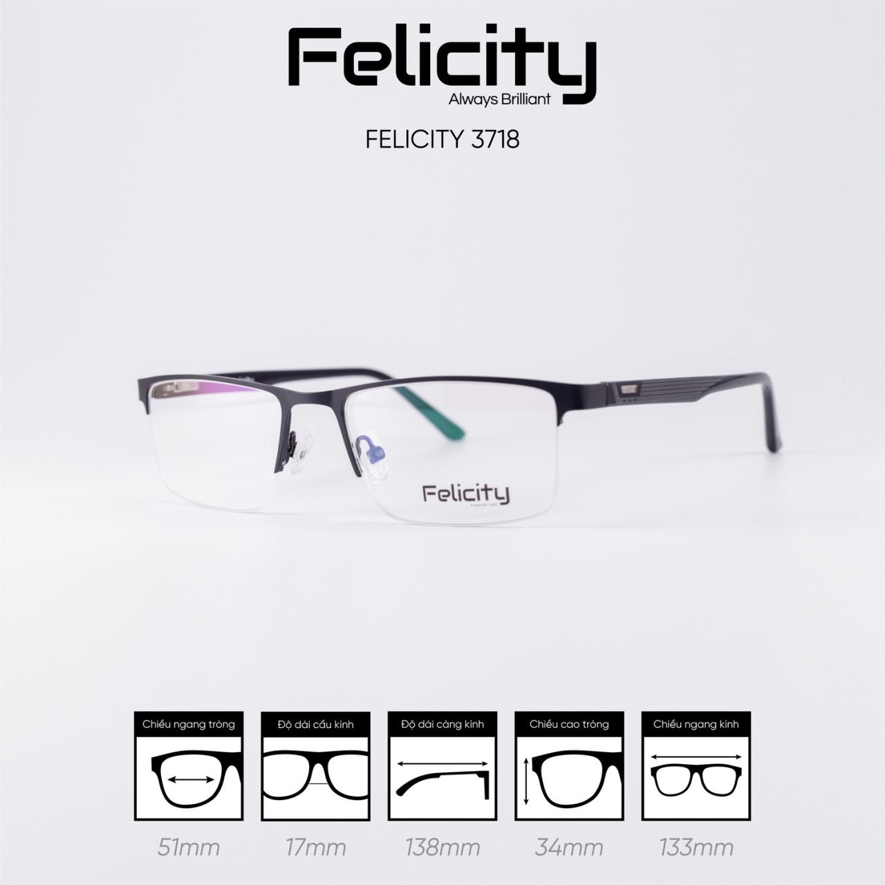 Gọng kính FELICITY 3718 - Ảnh 3