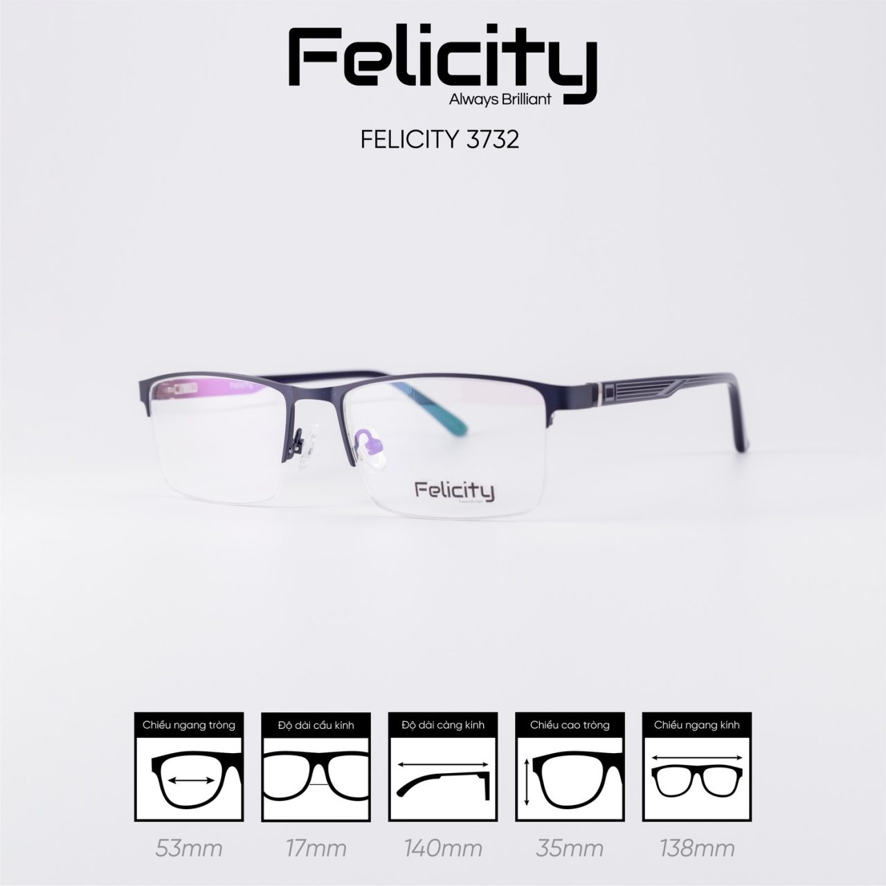 Gọng kính FELICITY 3732 - Ảnh 2