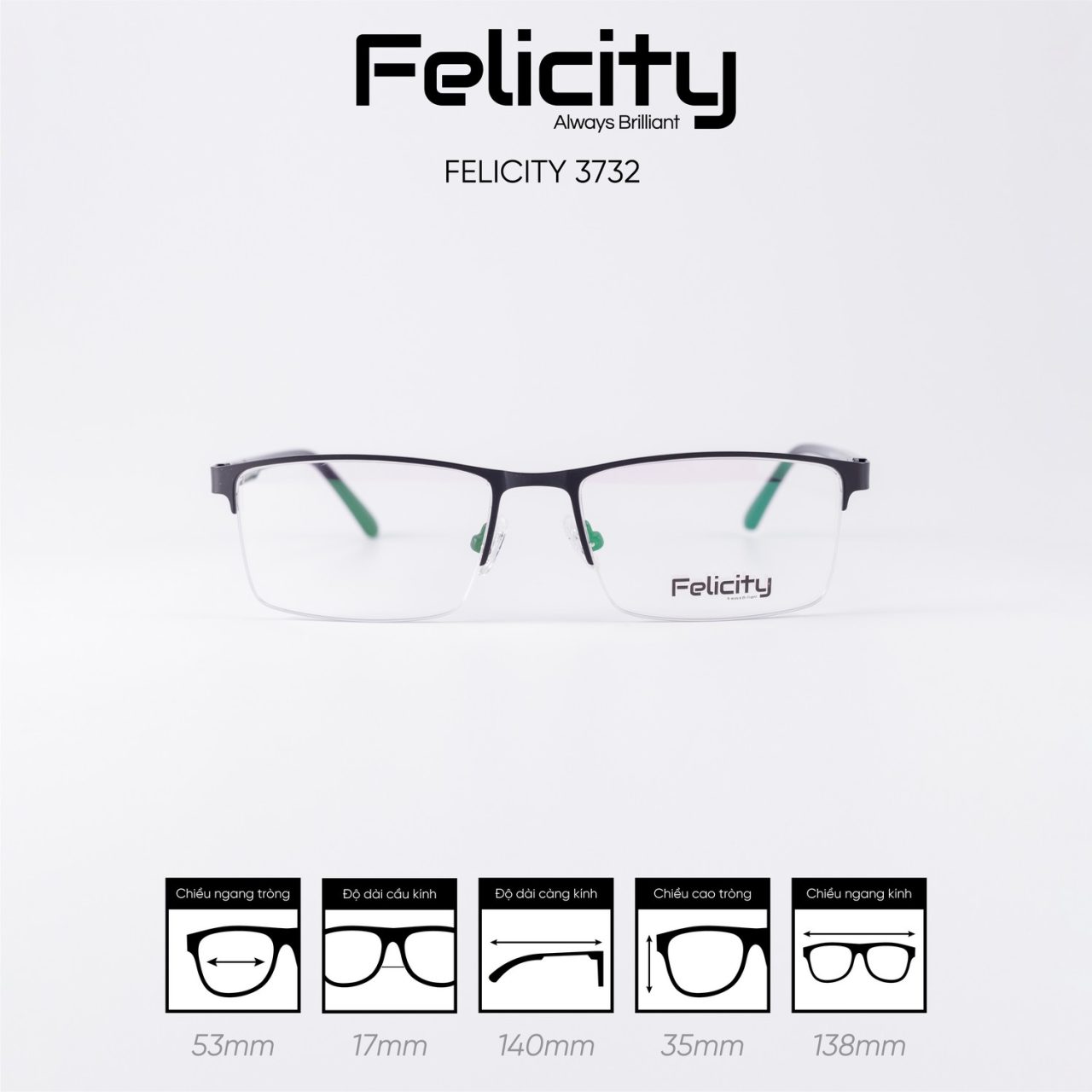 Gọng kính FELICITY 3732 - Ảnh 1