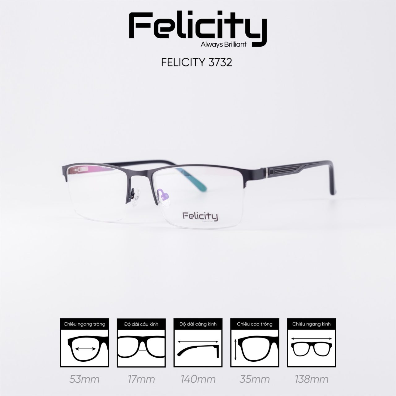 Gọng kính FELICITY 3732 - Ảnh 5