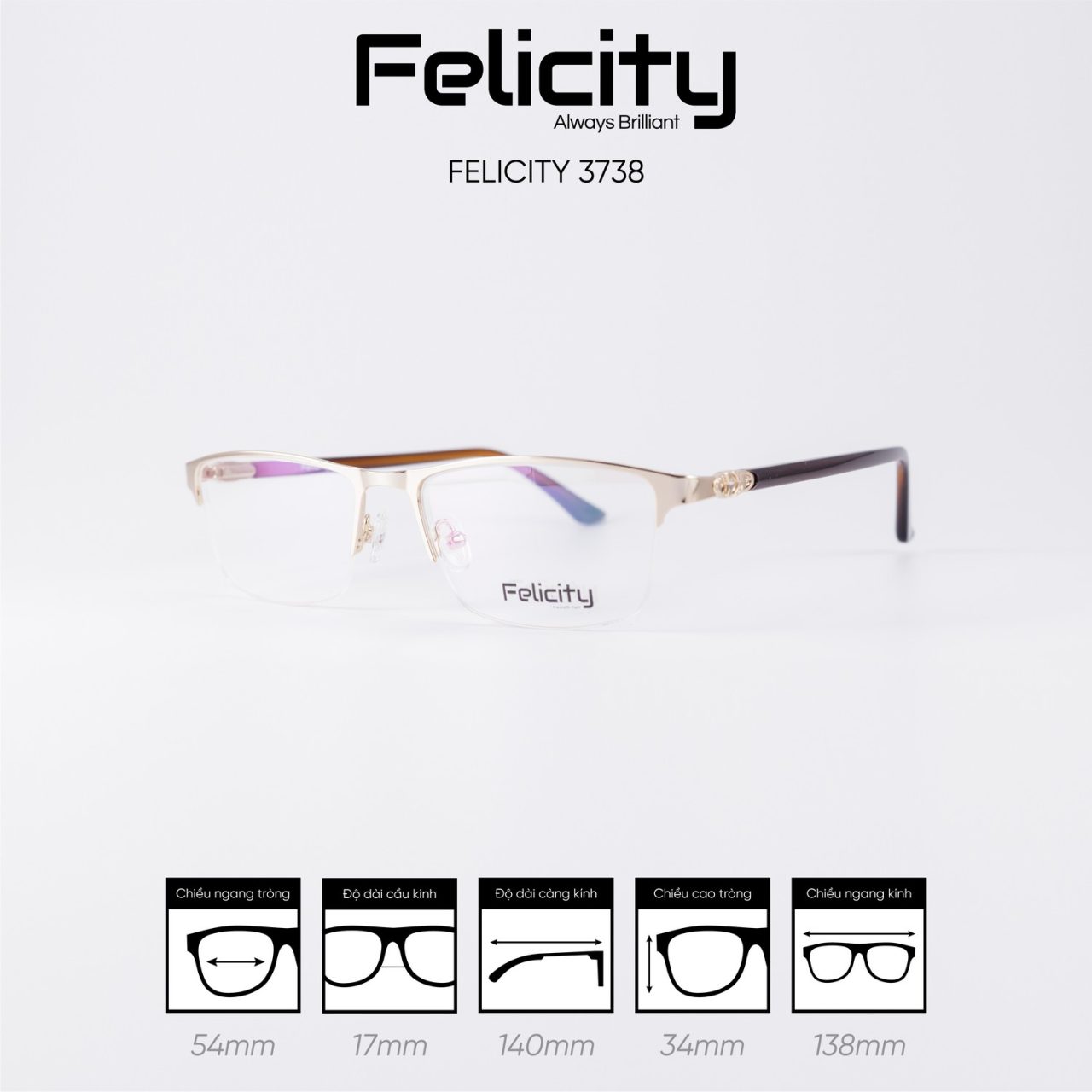 Gọng kính FELICITY 3738 - Ảnh 6