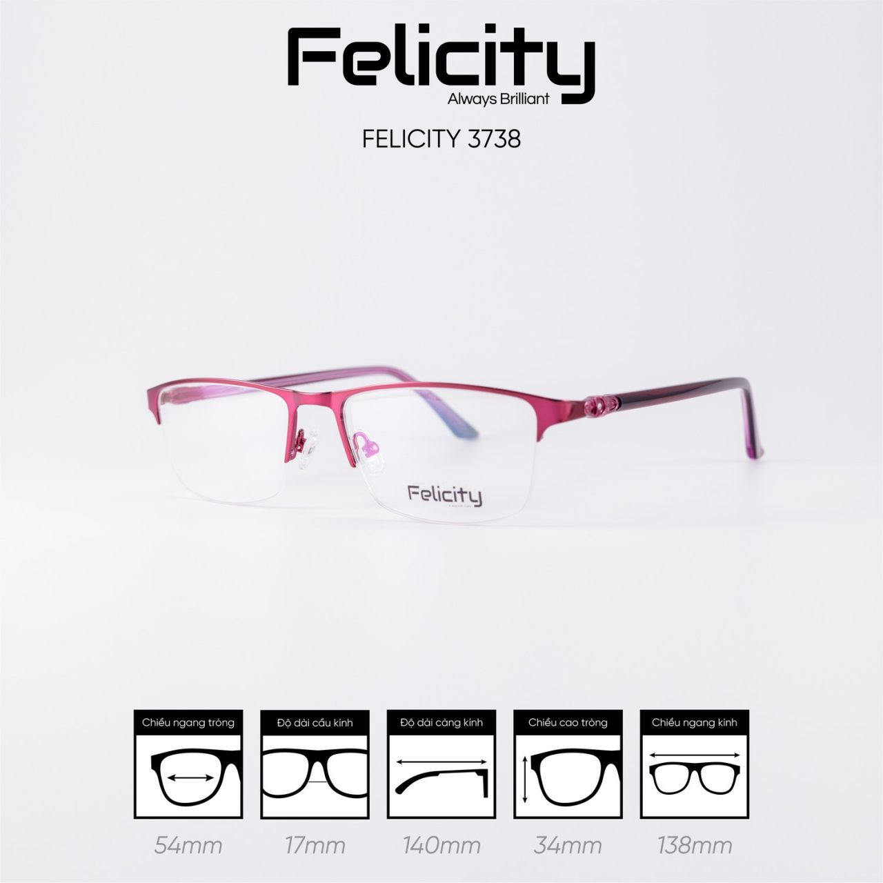 Gọng kính FELICITY 3738 - Ảnh 5