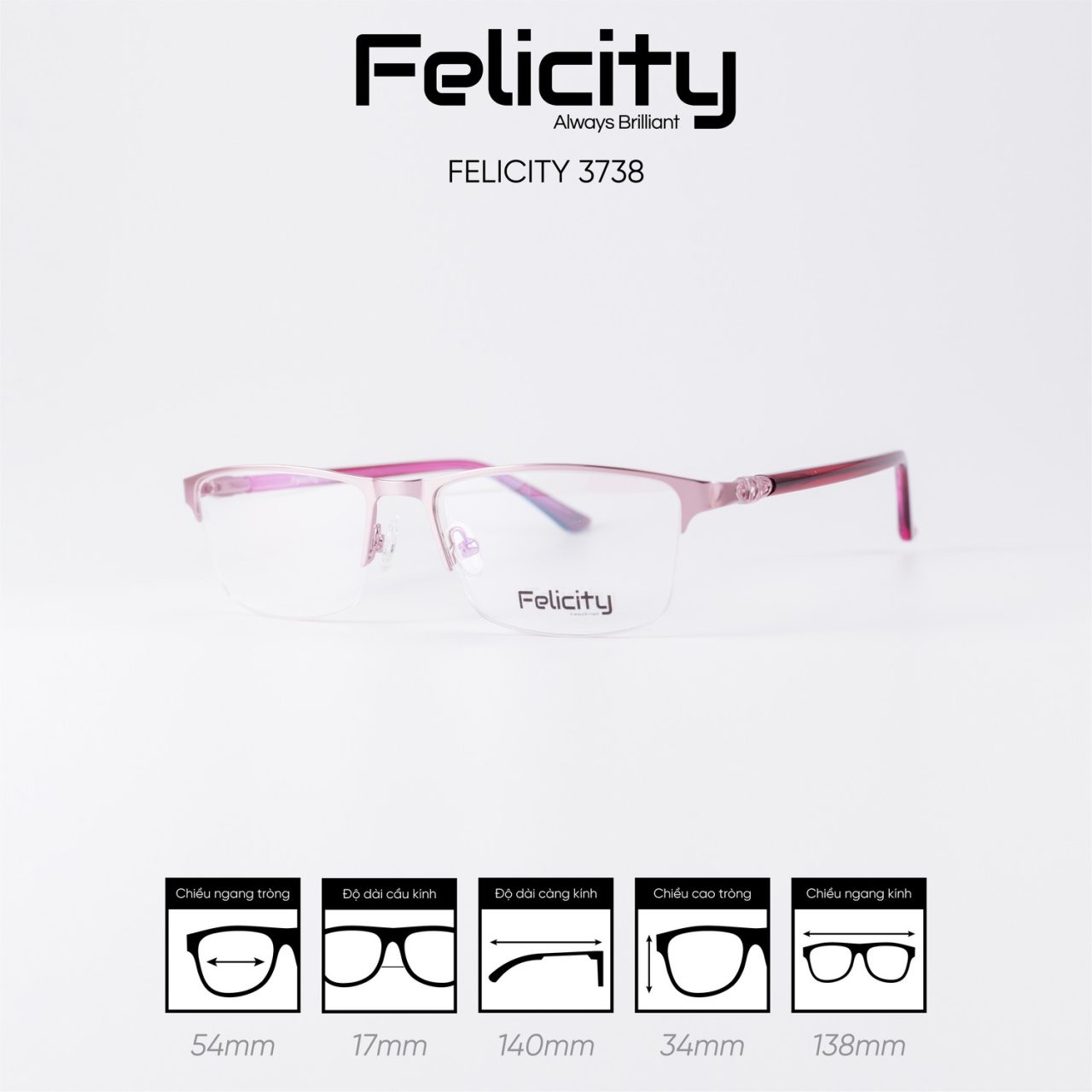 Gọng kính FELICITY 3738 - Ảnh 4