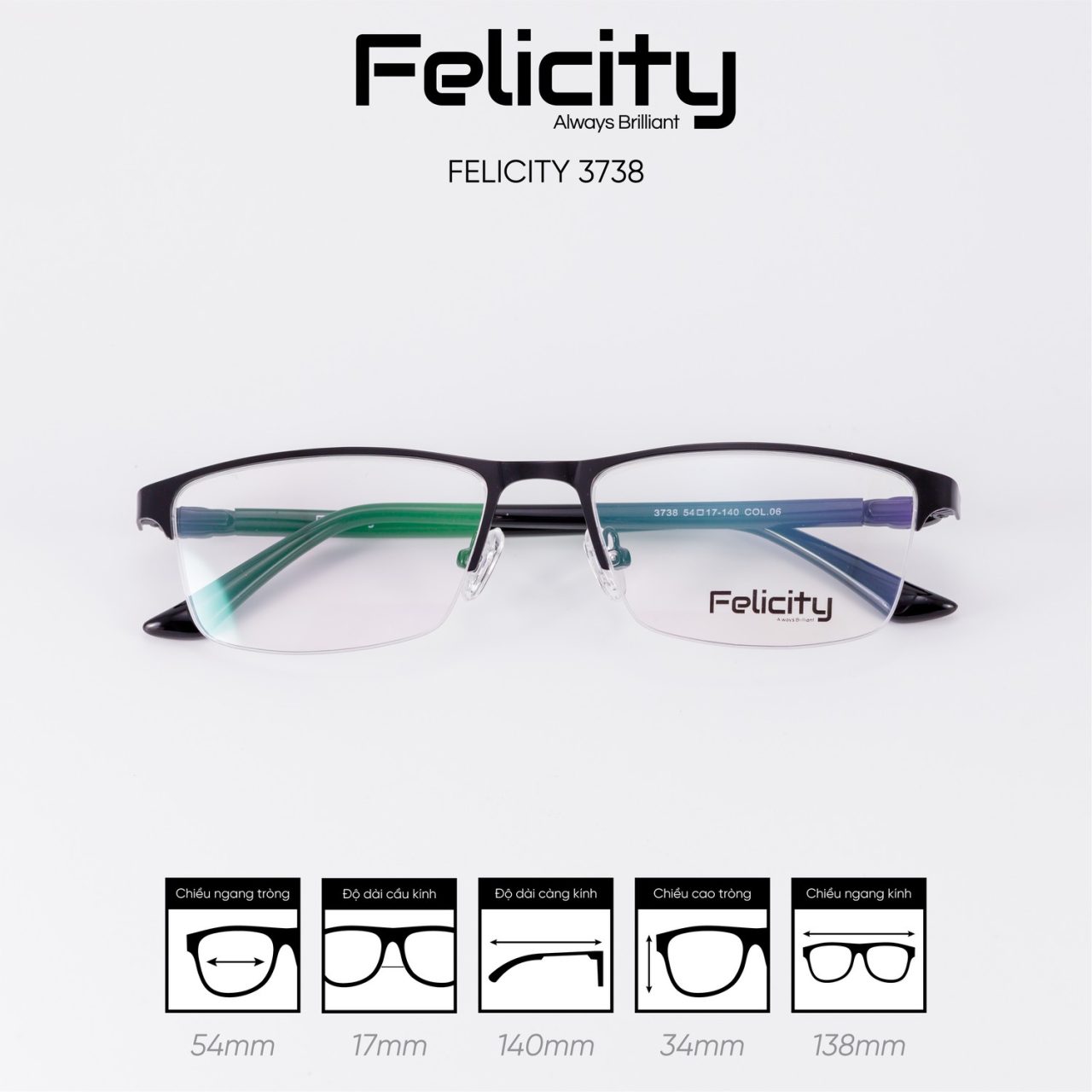 Gọng kính FELICITY 3738 - Ảnh 7