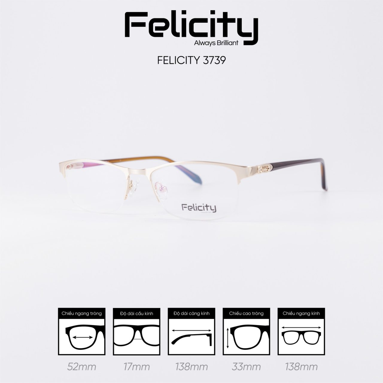 Gọng kính FELICITY 3739 - Ảnh 5