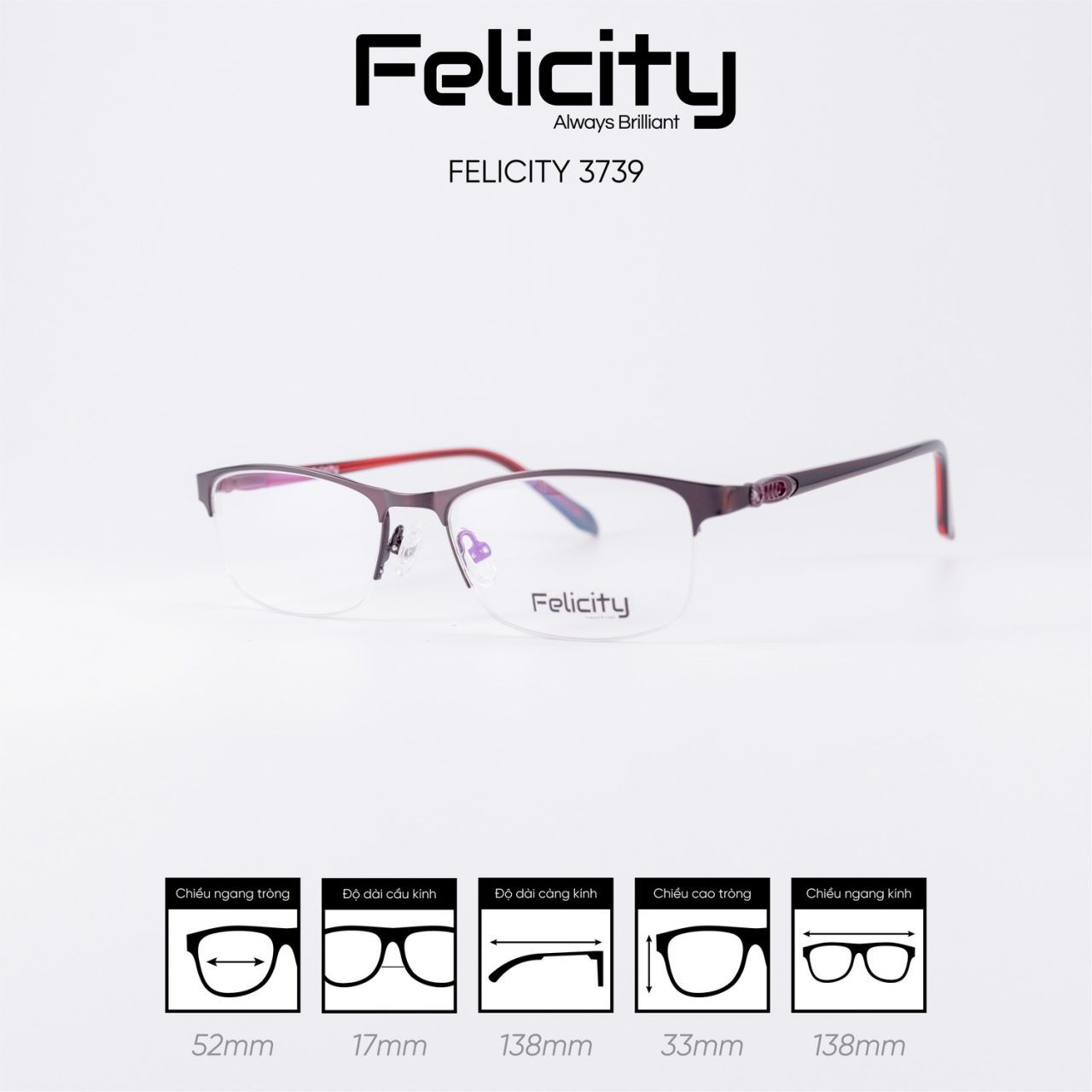 Gọng kính FELICITY 3739 - Ảnh 3