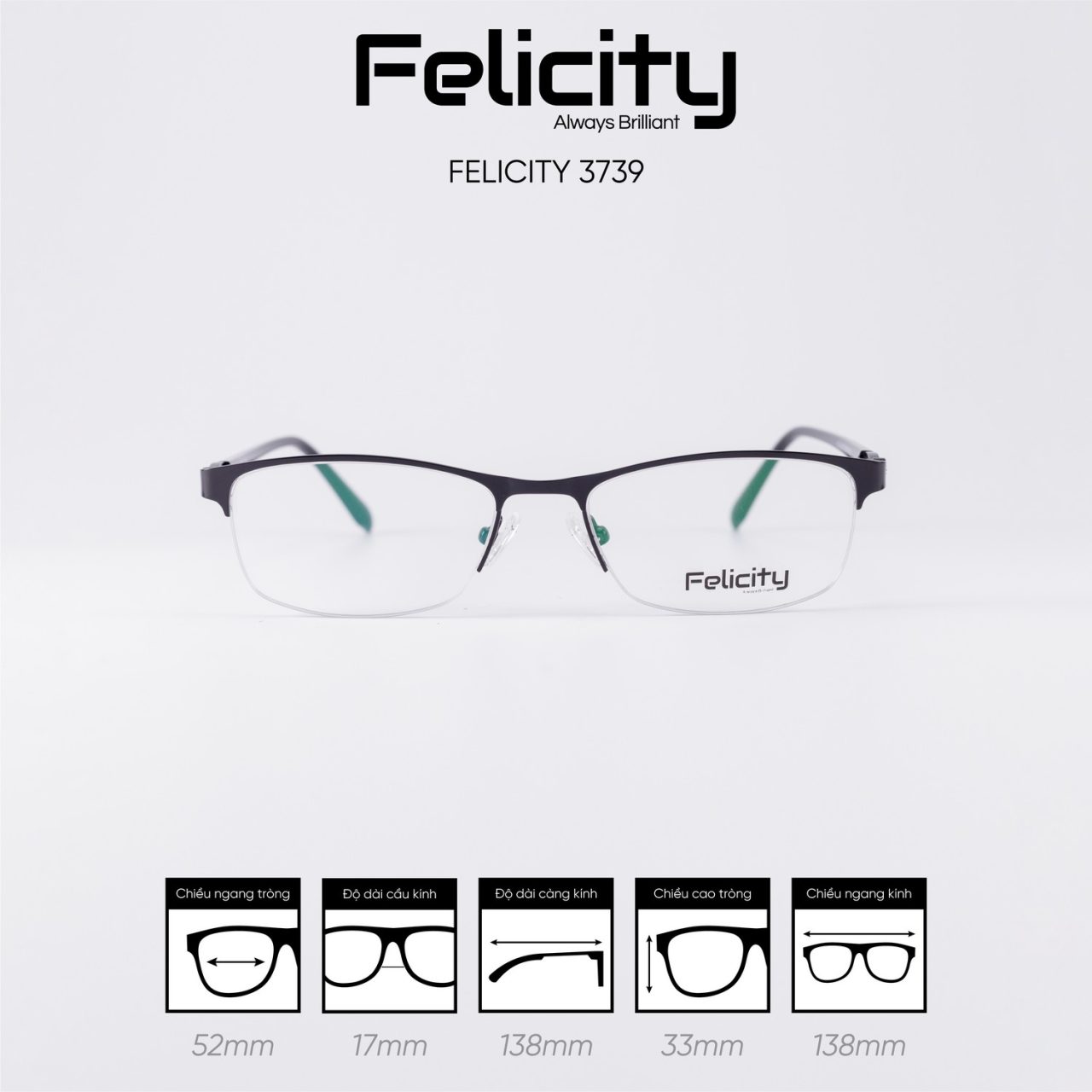 Gọng kính FELICITY 3739 - Ảnh 1