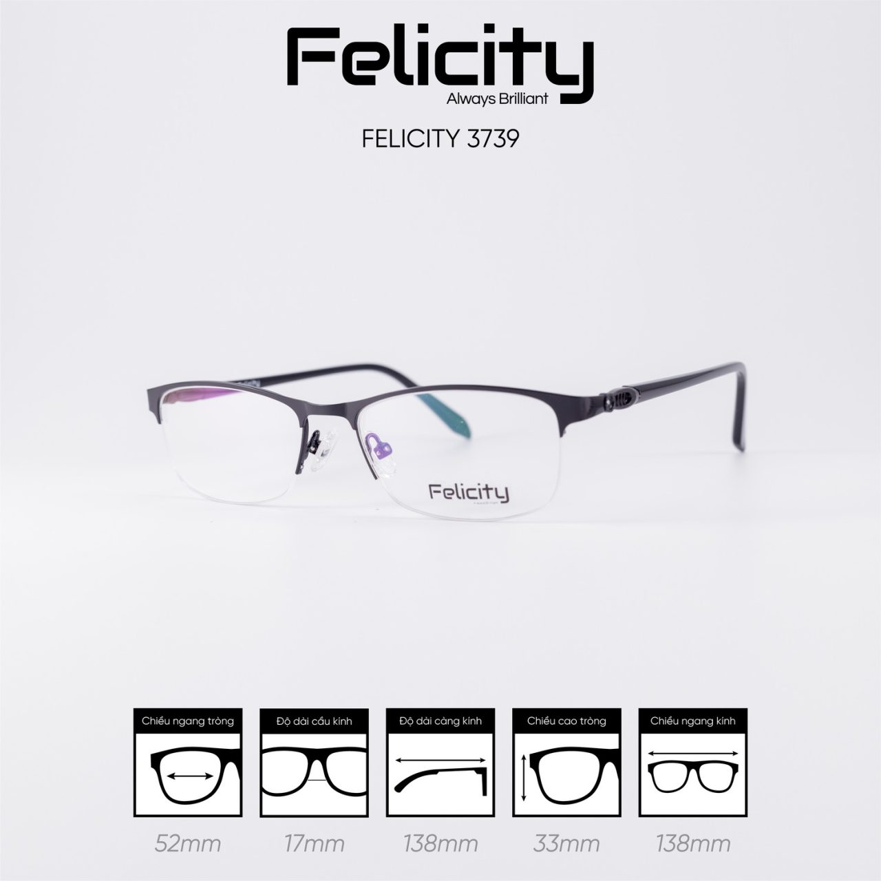 Gọng kính FELICITY 3739 - Ảnh 6