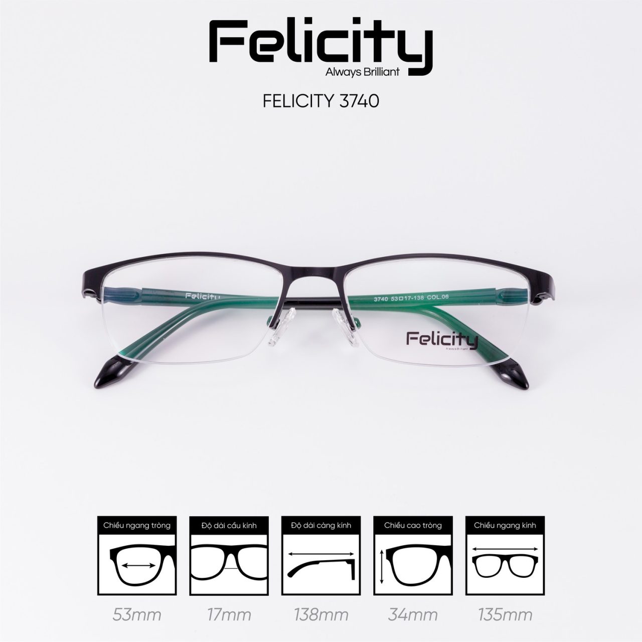 Gọng kính FELICITY 3740 - Ảnh 7